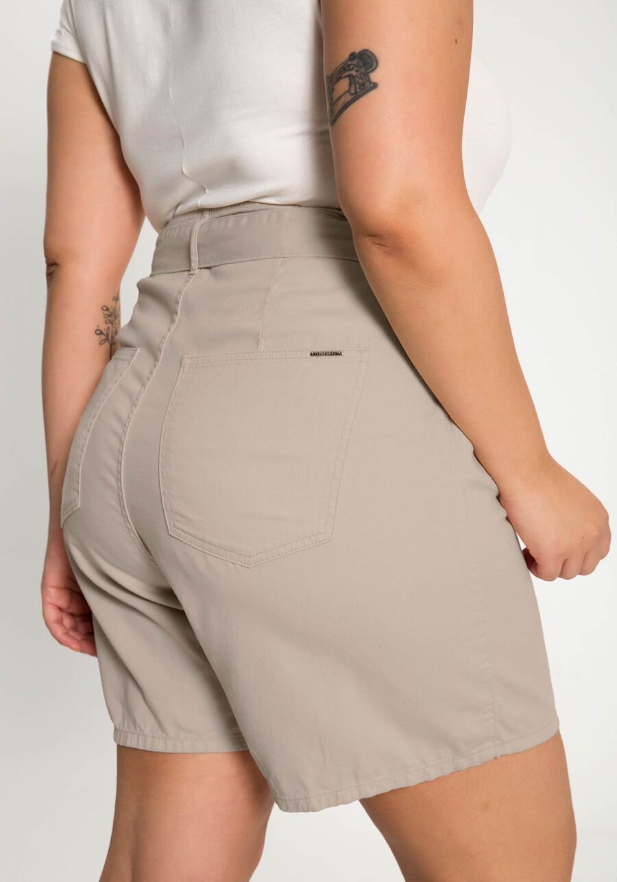 Shorts Sarja Plus Size Clochard com Cinto, . Shorts Sarja Plus Size Clochard com Cinto, , large.