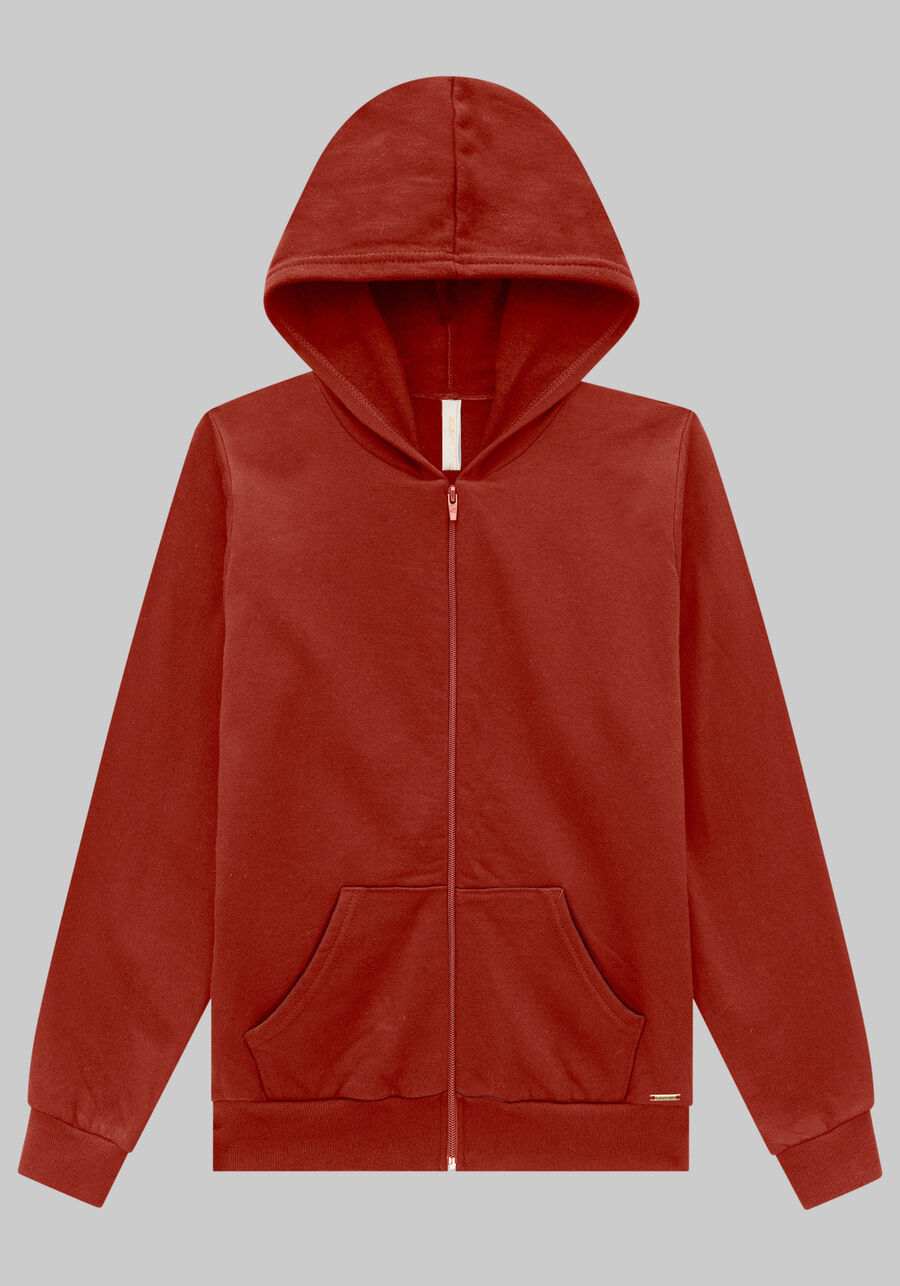 Jaqueta Básica em Moletom com Capuz, . Jaqueta Básica em Moletom com Capuz, , large.