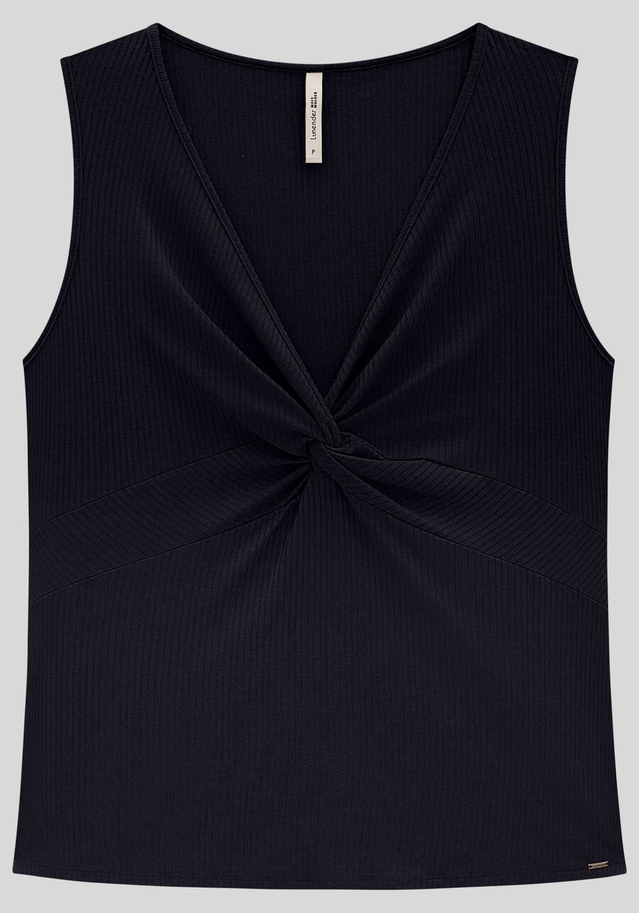 Blusa Plus Size Canelada com Torção Decote, . Blusa Plus Size Canelada com Torção Decote, , large.