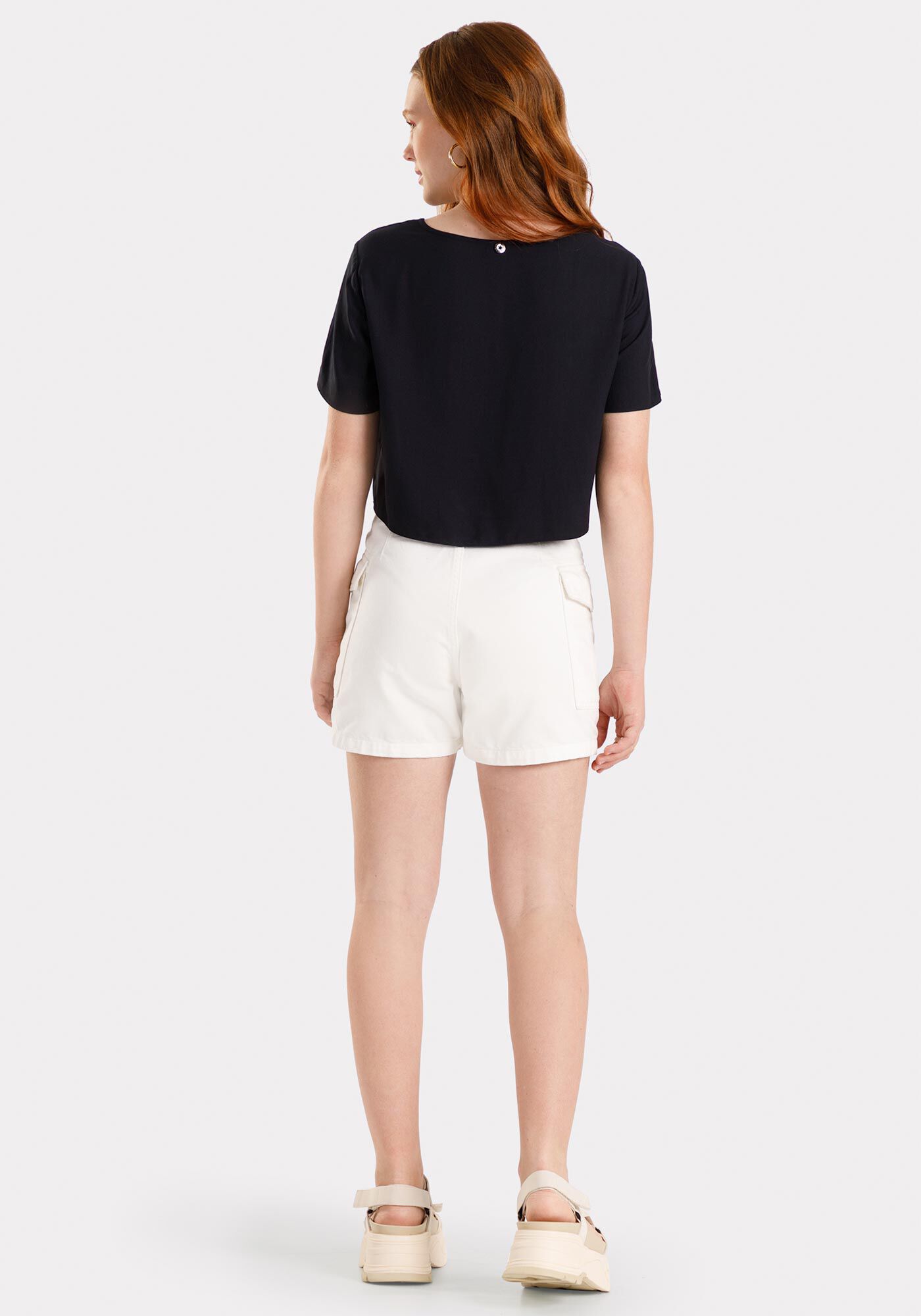 Blusa Cropped Juvenil em Viscose com Bordado, , large.