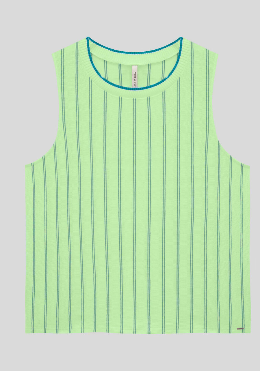 Regata Listrada Plus Size com Retilínea, . Regata Listrada Plus Size com Retilínea, , large.