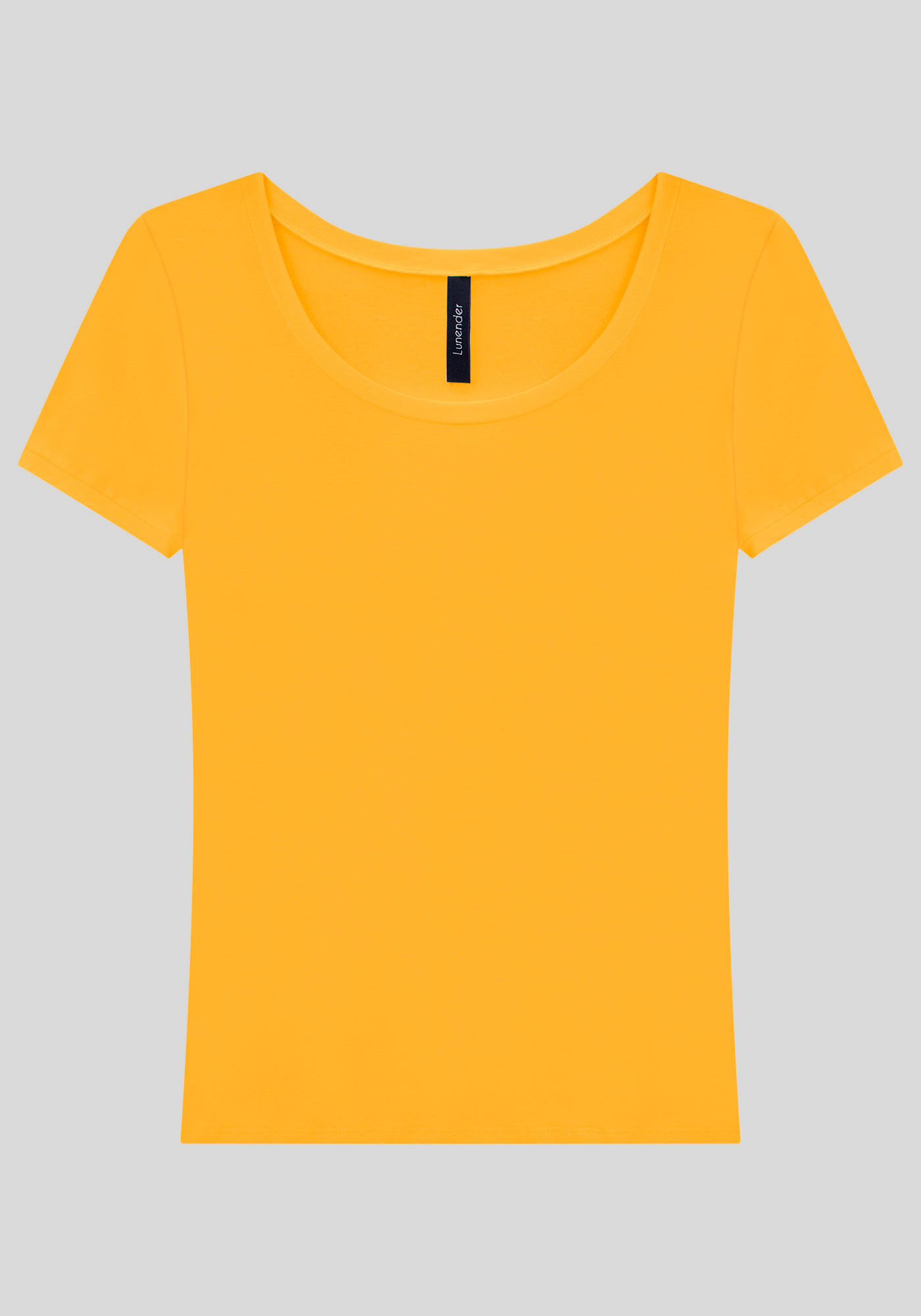 Blusa B&aacute;sica Lisa De Mangas Curtas Em Malha De Viscose, , large.