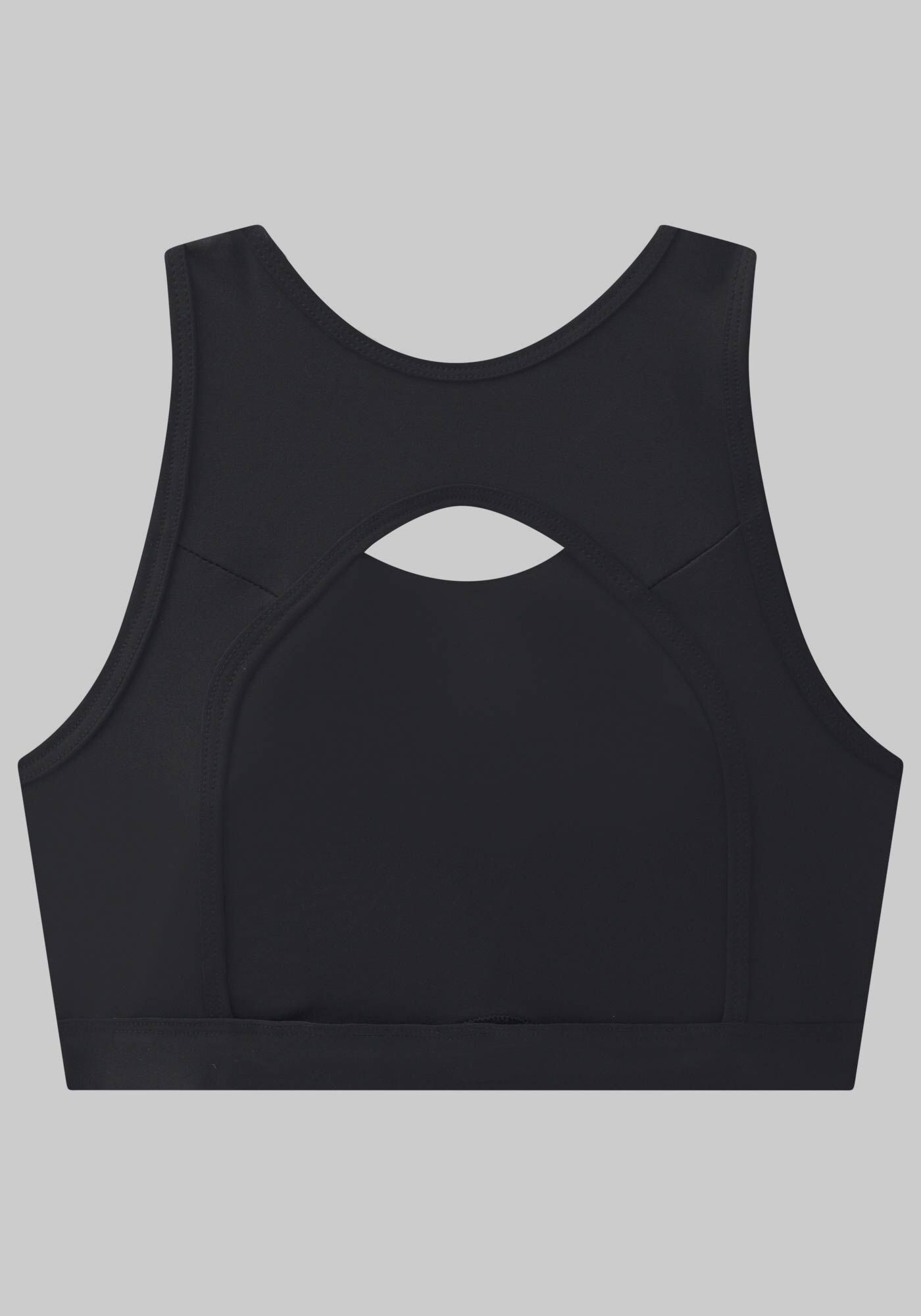 Top Alongado com Recorte Costas, PRETO REATIVO, large.