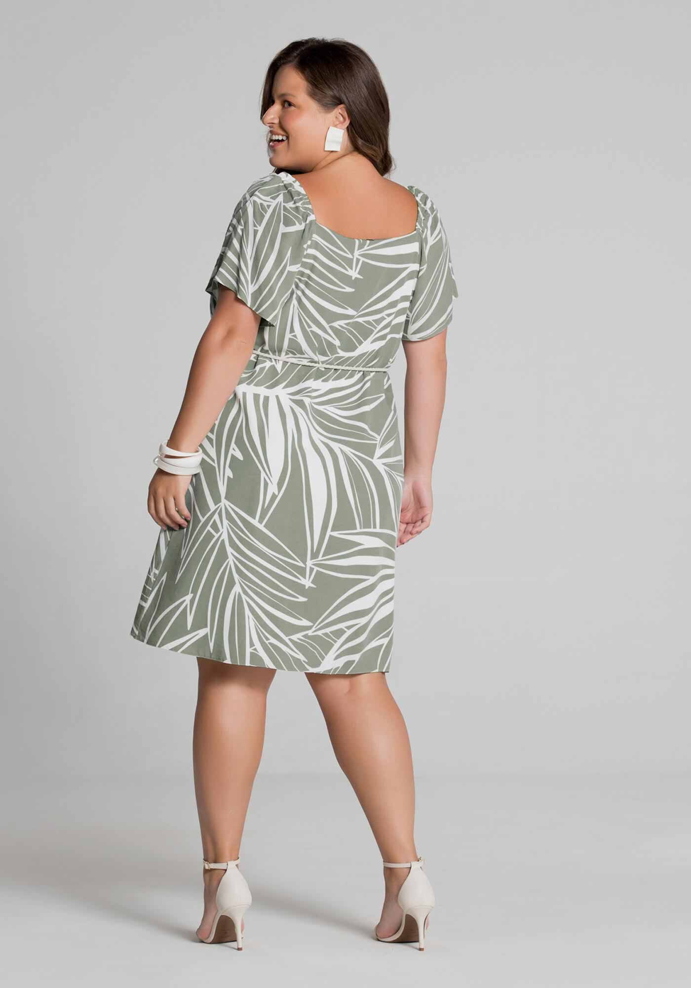 Vestido curto shop plus size casual