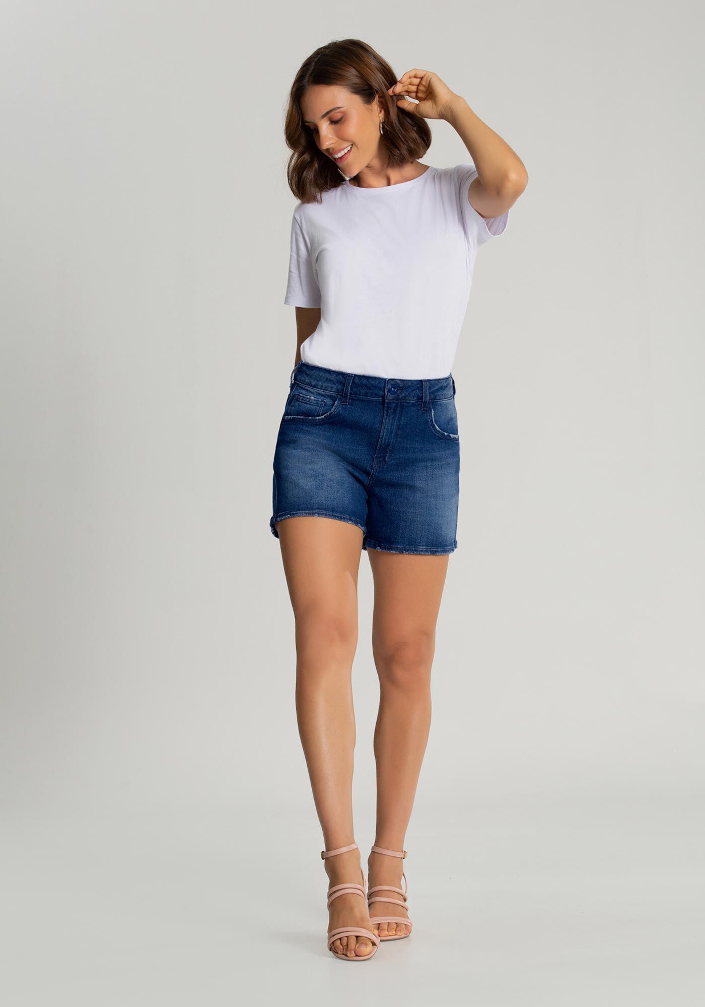 Shorts Jeans Cintura M dia Lunender