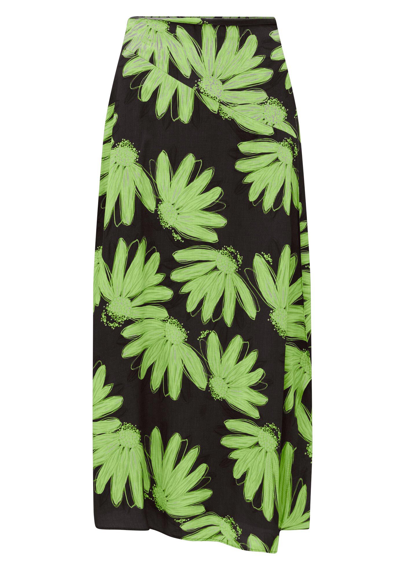 Saia Midi Ch&aacute; Estampada Em Viscose Respons&aacute;vel, , large.