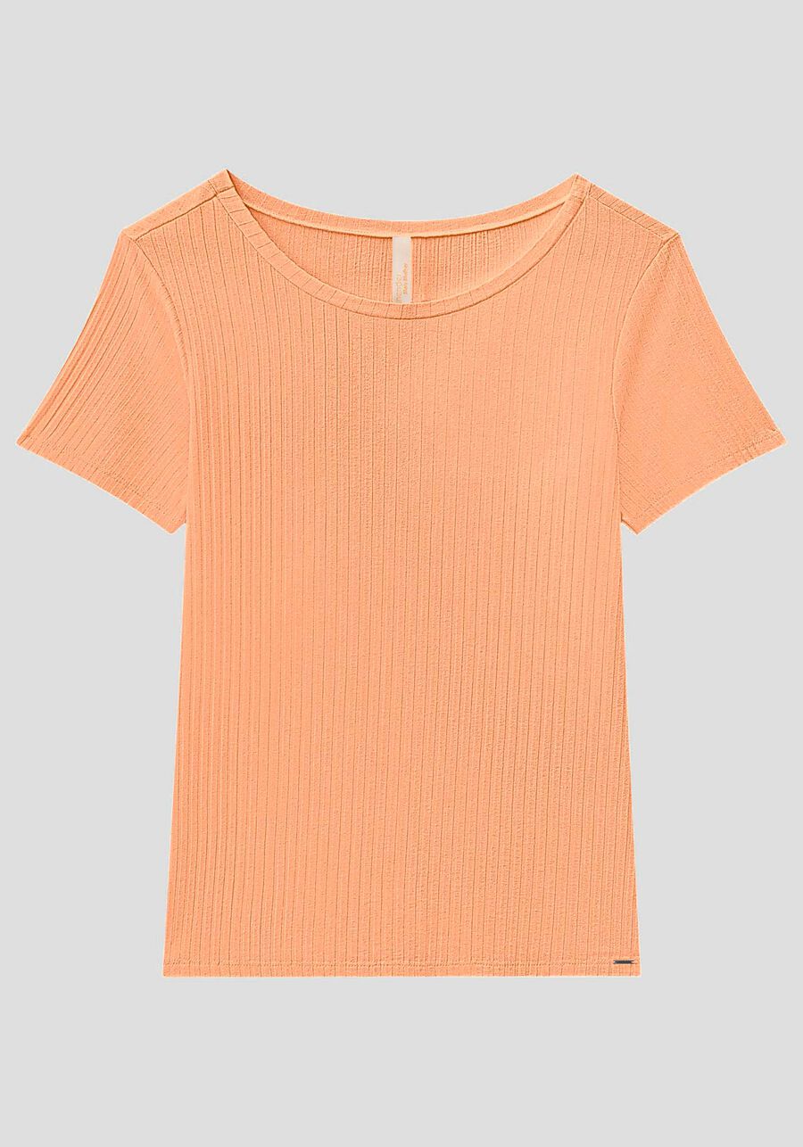 Blusa De Mangas Curtas Em Malha Canelada De Viscose, . Blusa De Mangas Curtas Em Malha Canelada De Viscose, , large.