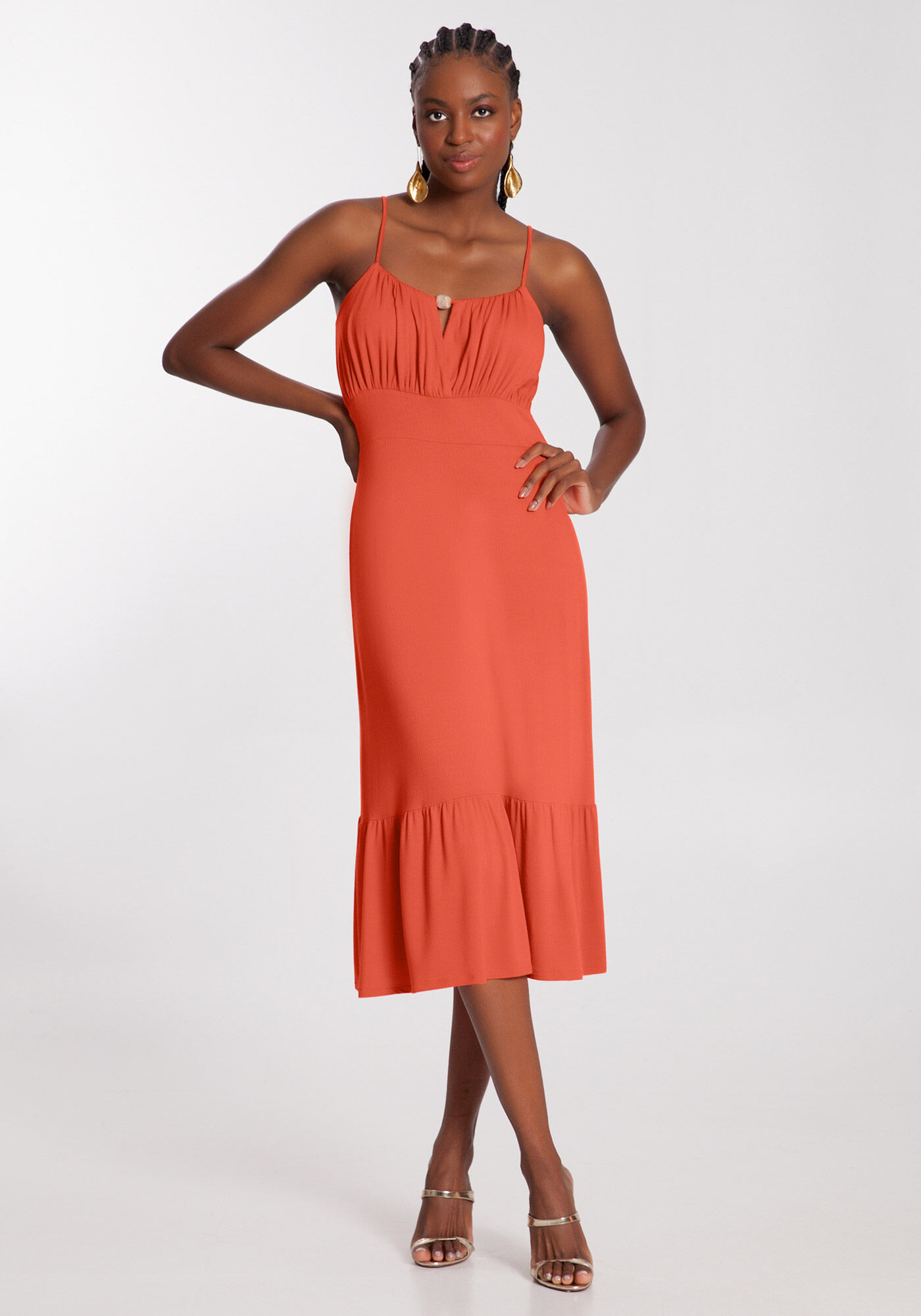 Vestido com 2025 babado no busto