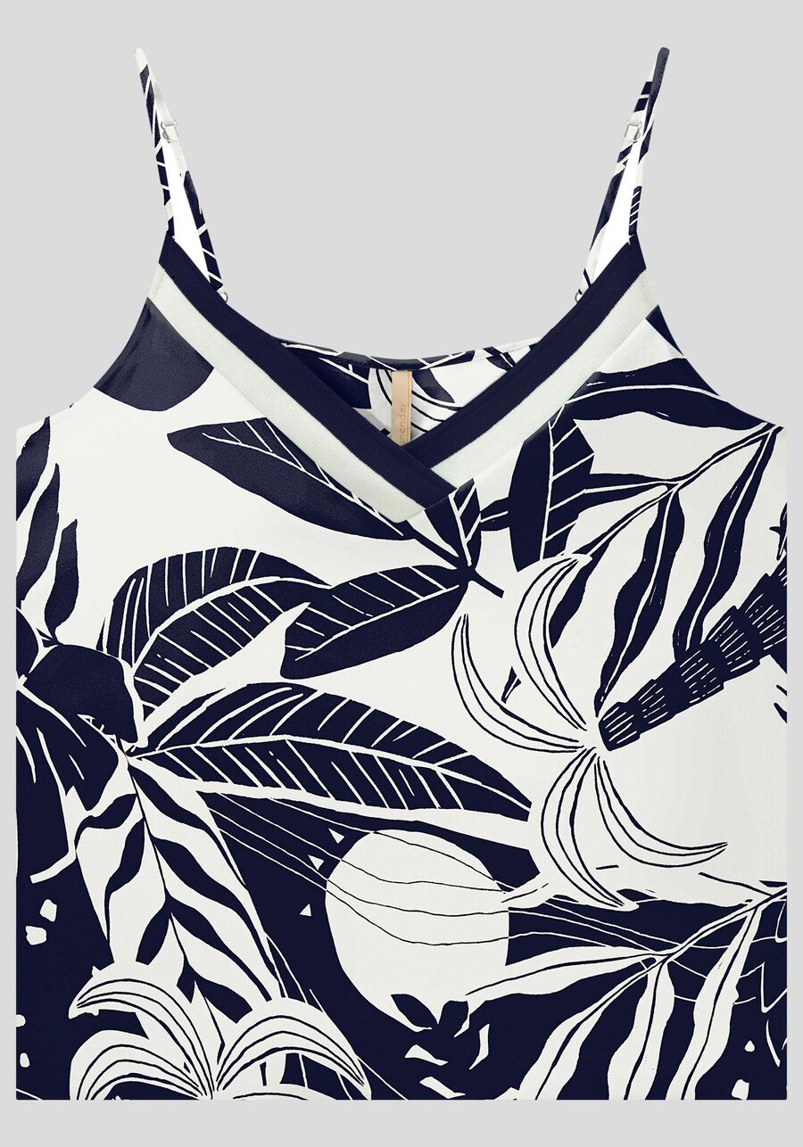 Blusa Estampada em Viscose com Decote Retilínea, . Blusa Estampada em Viscose com Decote Retilínea, , large.