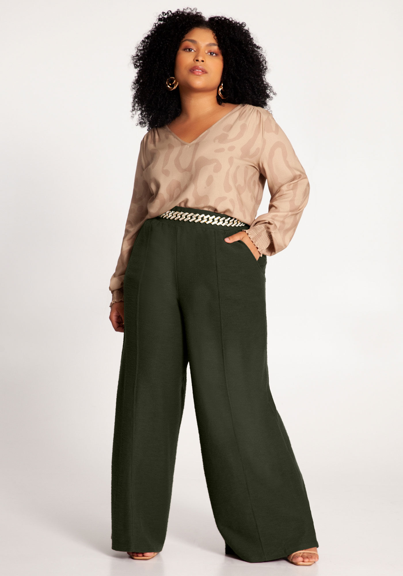 Calça malha plus size cheap