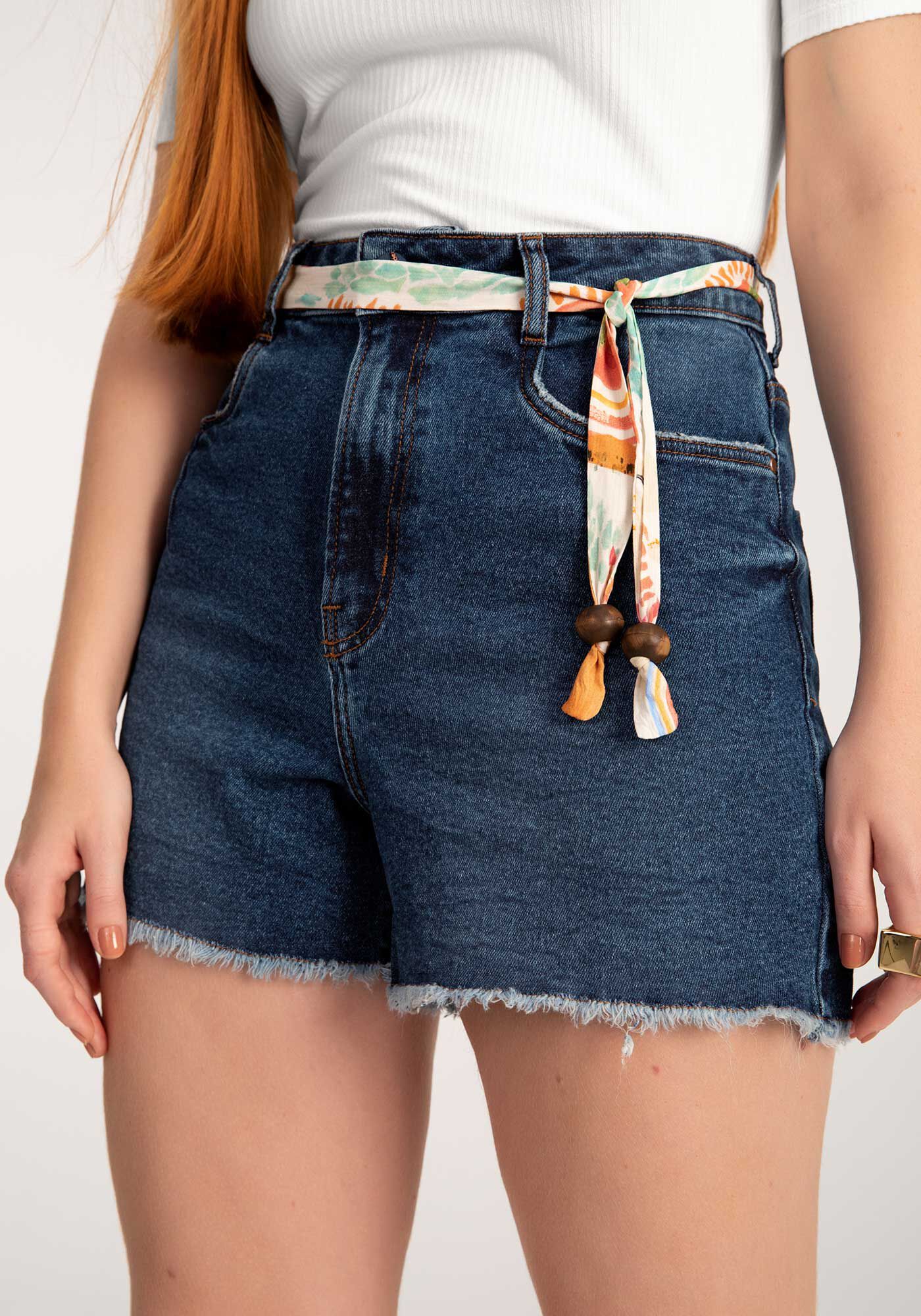 Shorts jean estampados hot sale