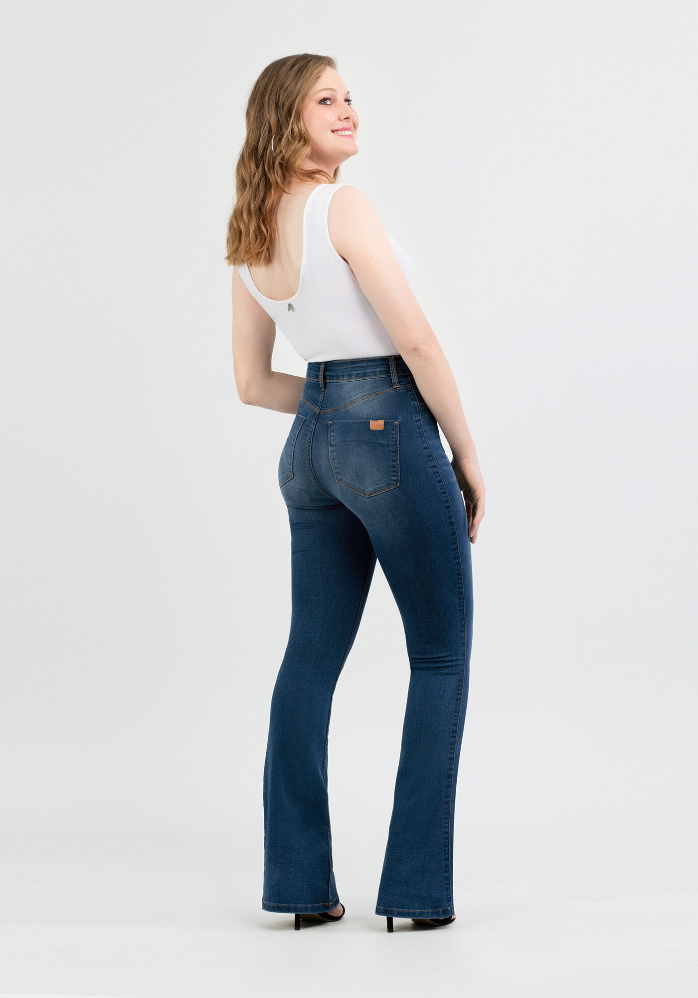 Calça jeans flare damyller top