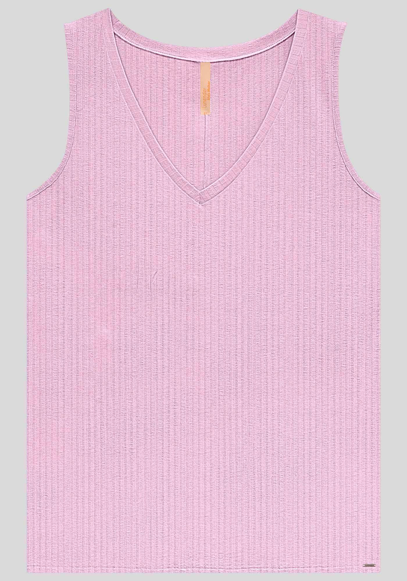 Blusa Regata Canelada De Al&ccedil;as Largas Em Malha De Viscose, , large.