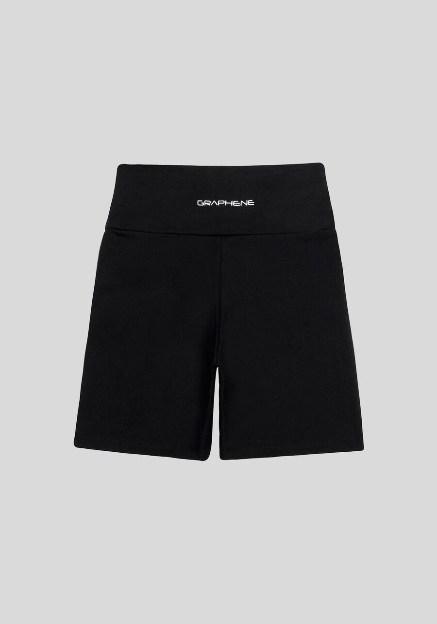 Shorts Com Proteção UV E Cós Largo Em Malha De Poliamida, PRETO REATIVO. Shorts Com Proteção UV E Cós Largo Em Malha De Poliamida, PRETO REATIVO, large.