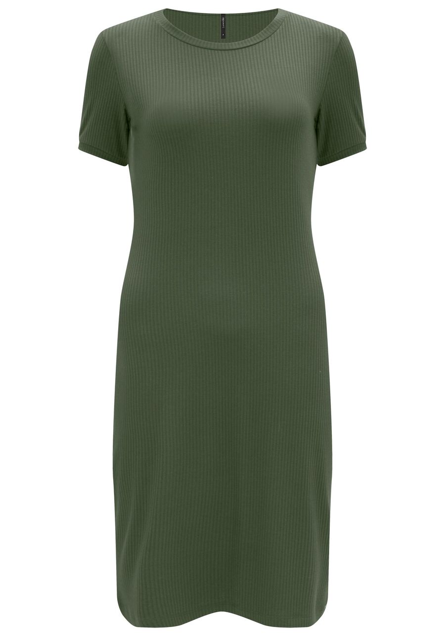 Vestido Curto Canelado Básico De Mangas Curtas Em Malha, . Vestido Curto Canelado Básico De Mangas Curtas Em Malha, , large.