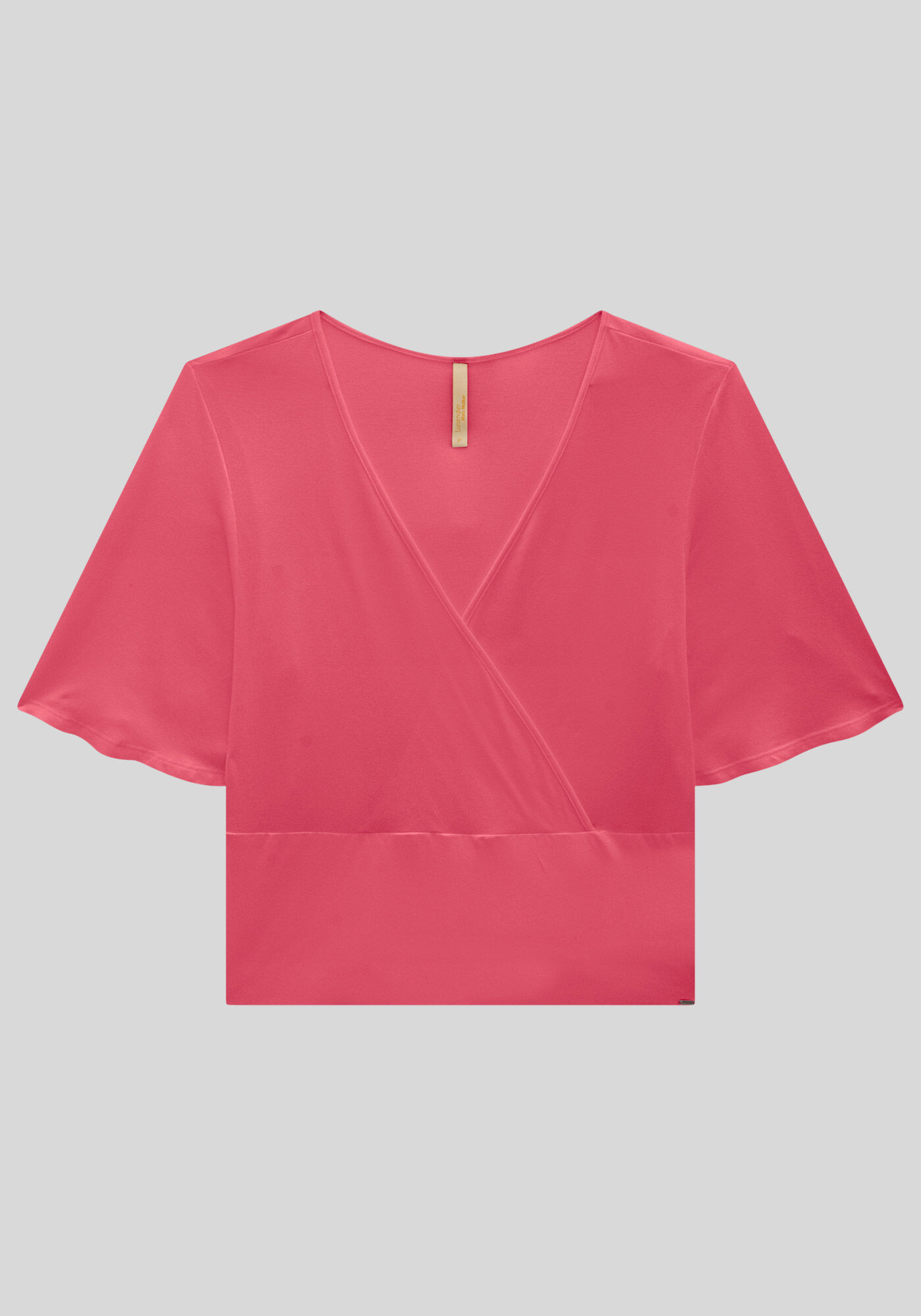 Blusa Plus Size em Malha com Decote Transpassado, , large.