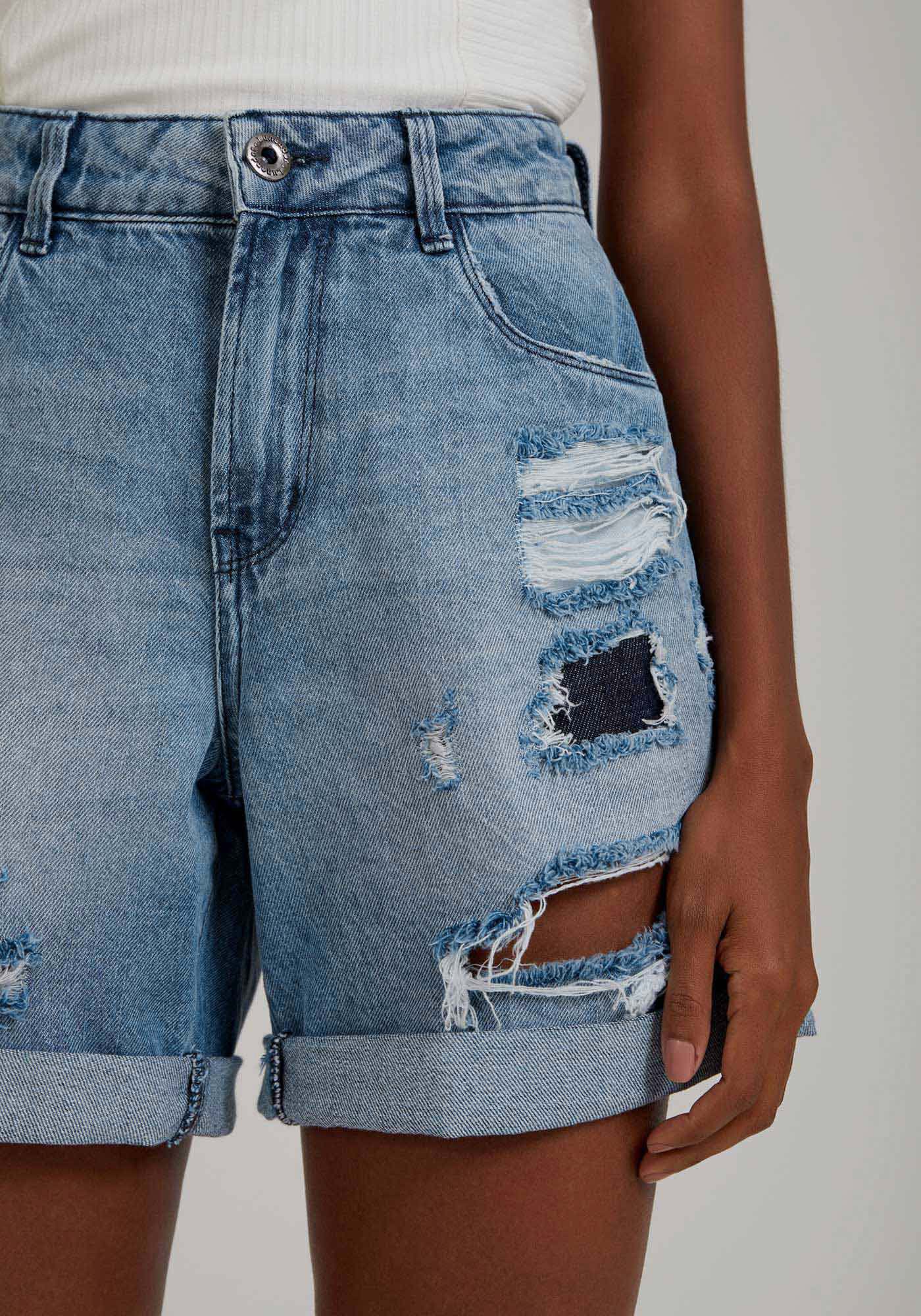 Short en jean boyfriend shop