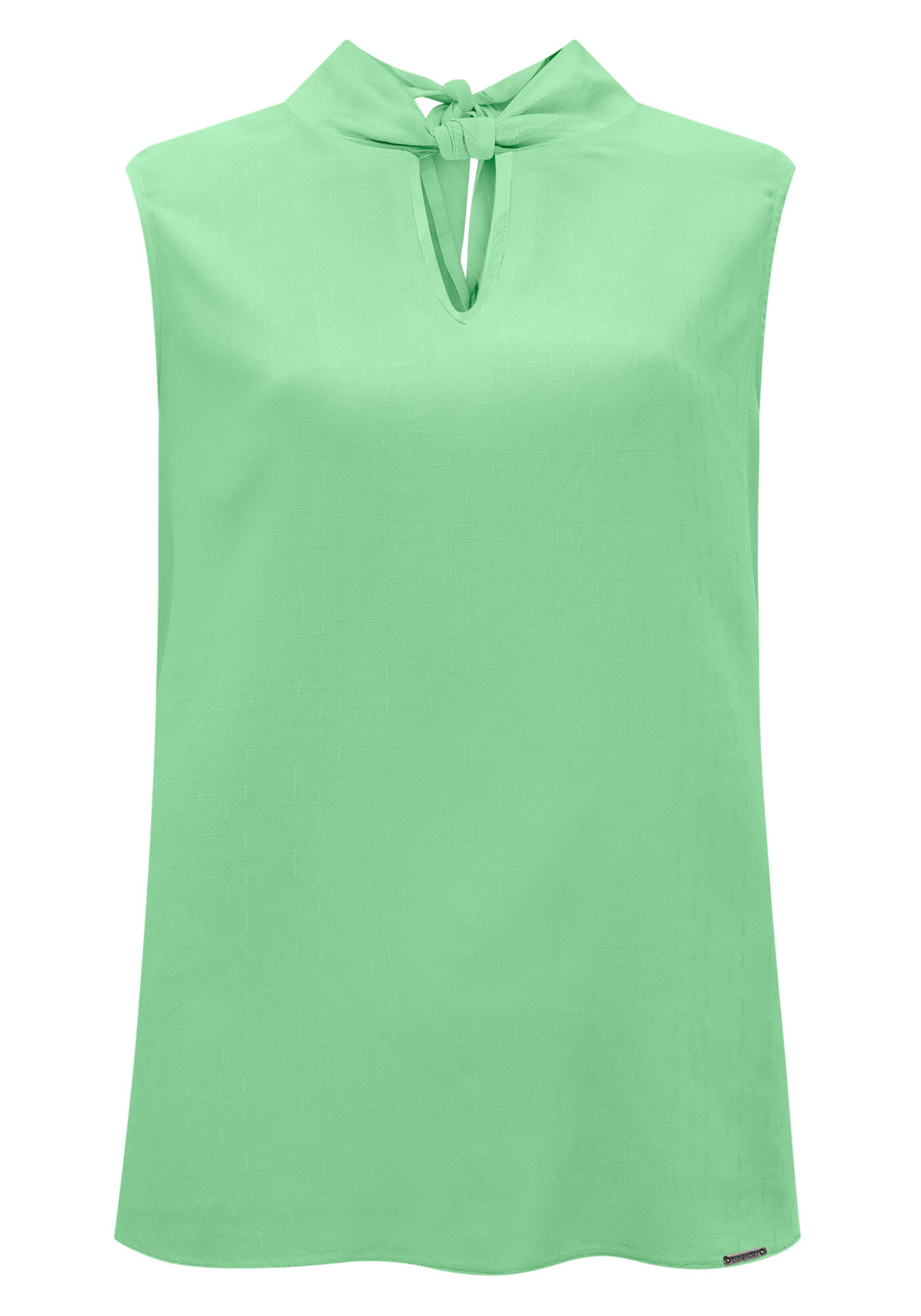 Blusa Com Recorte Frontal E Amarra&ccedil;&atilde;o Em Tecido Texturizado, VERDE SLAB, large.