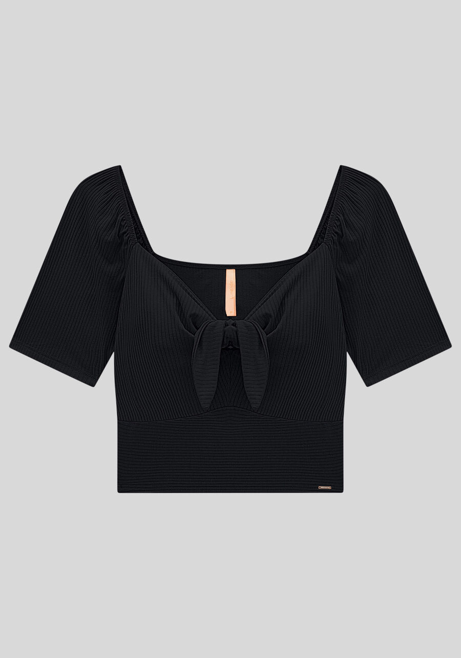 Blusa Cropped Canelada com Detalhe Laço, . Blusa Cropped Canelada com Detalhe Laço, , large.