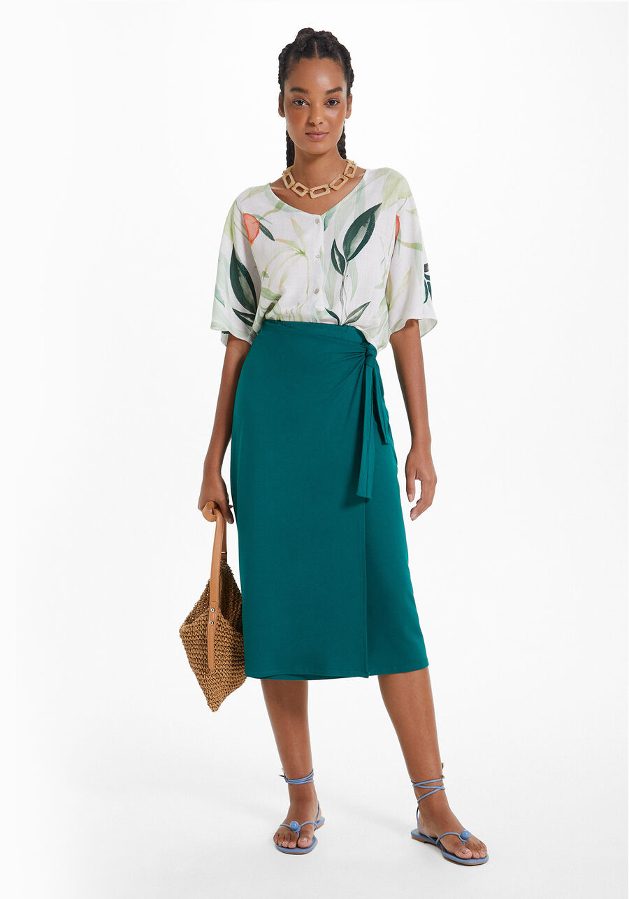 Camisa Estampada em Viscose com Mangas Curtas, . Camisa Estampada em Viscose com Mangas Curtas, , large.