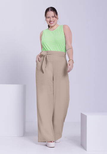 Regata Plus Size Canelada Listrada com Decote Redondo, VERDE JADE. Regata Plus Size Canelada Listrada com Decote Redondo, VERDE JADE, large.