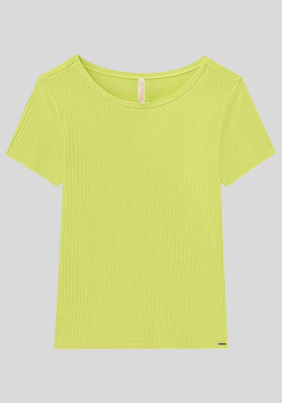 Blusa De Mangas Curtas Em Malha Canelada De Viscose, . Blusa De Mangas Curtas Em Malha Canelada De Viscose, , large.