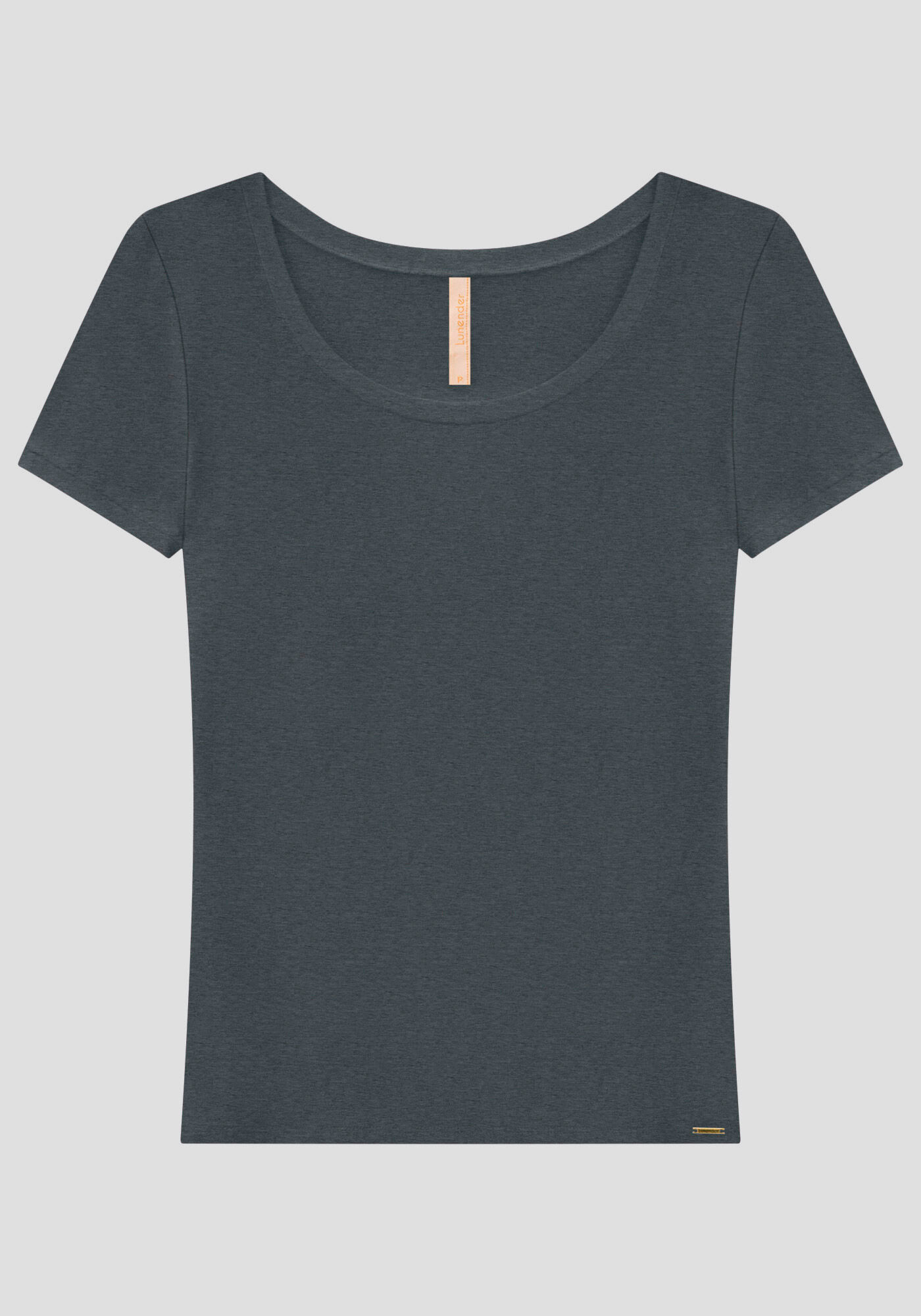 Blusa B&aacute;sica Lisa De Mangas Curtas Em Malha De Viscose, , large.