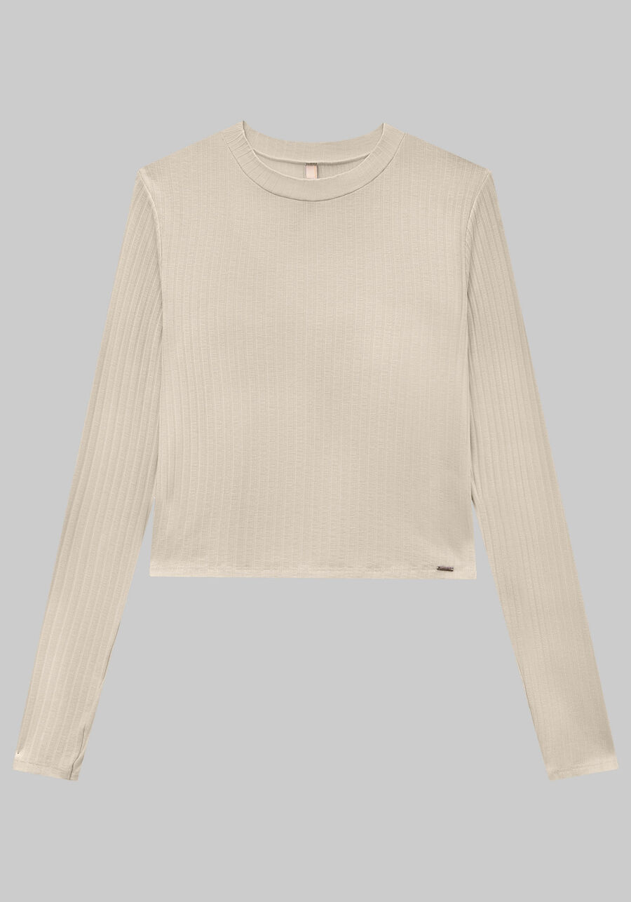 Blusa Manga Longa Canelada Básica com Gola, . Blusa Manga Longa Canelada Básica com Gola, , large.