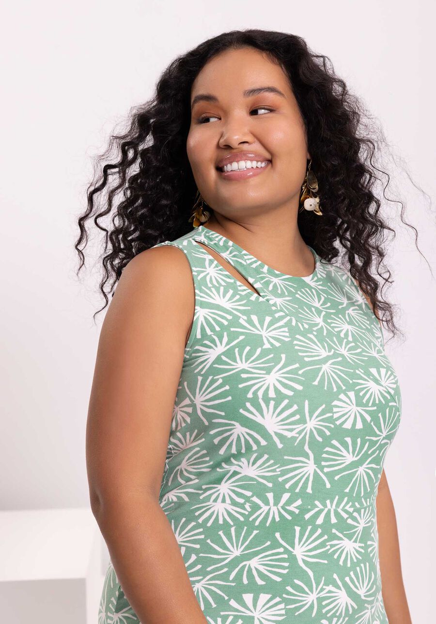 Vestido Midi Sem Mangas Com Recorte No Ombro Em Malha Crepe, . Vestido Midi Sem Mangas Com Recorte No Ombro Em Malha Crepe, , large.