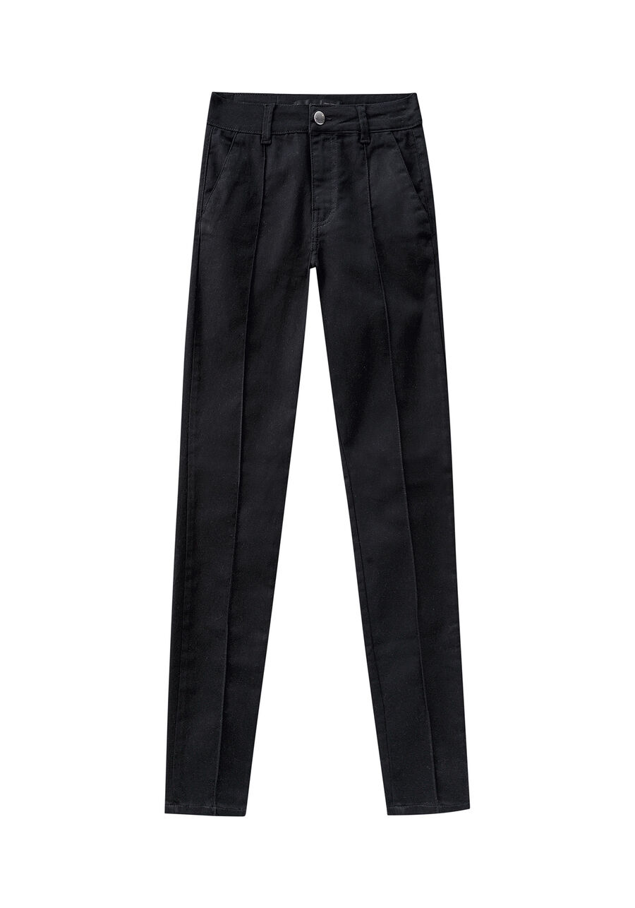 Calça Skinny Em Sarja Com Cintura Média Chapa Barriga, . Calça Skinny Em Sarja Com Cintura Média Chapa Barriga, , large.