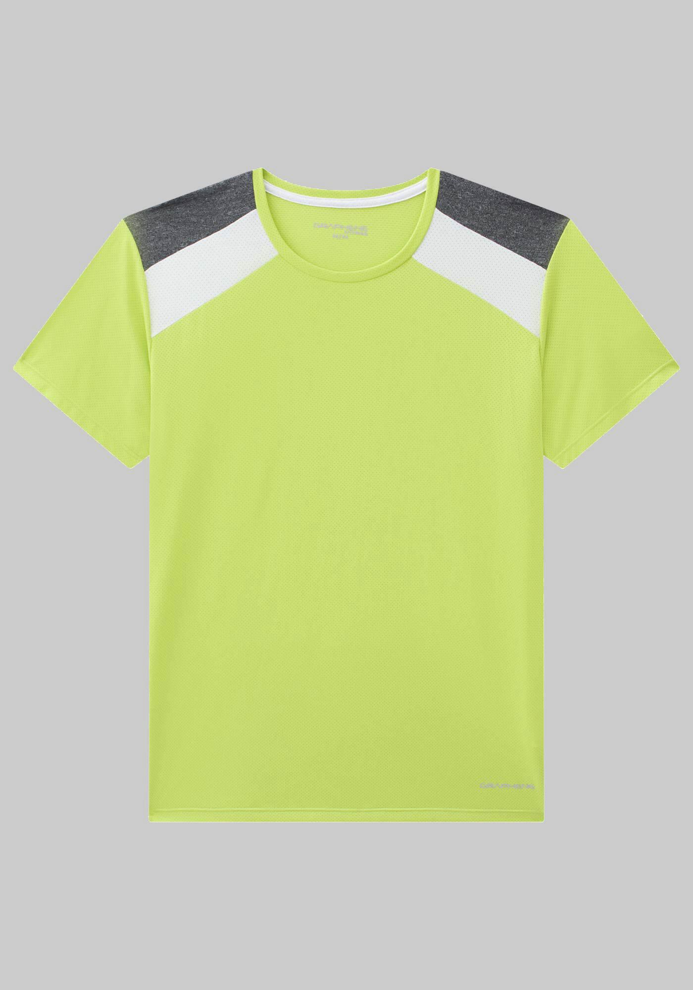 Camiseta Manga Curta com Recorte Ombro, VERDE NOW, large.