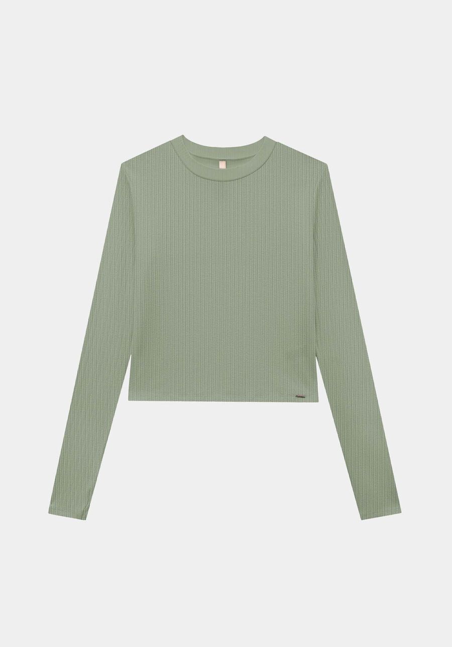 Blusa Manga Longa Canelada Básica com Gola, . Blusa Manga Longa Canelada Básica com Gola, , large.