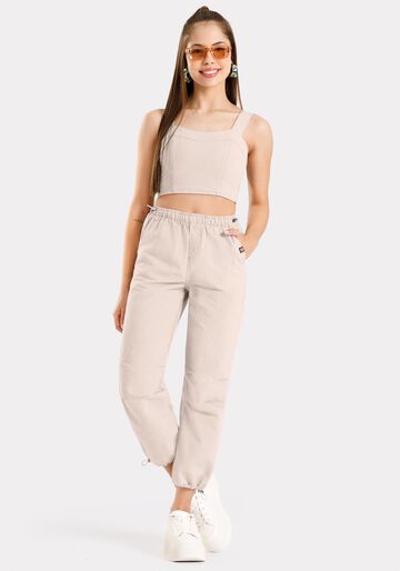 Conjunto saia cargo e blusa Cropped juvenil sustentável, BEGE WOOL. Conjunto saia cargo e blusa Cropped juvenil sustentável, BEGE WOOL, large.