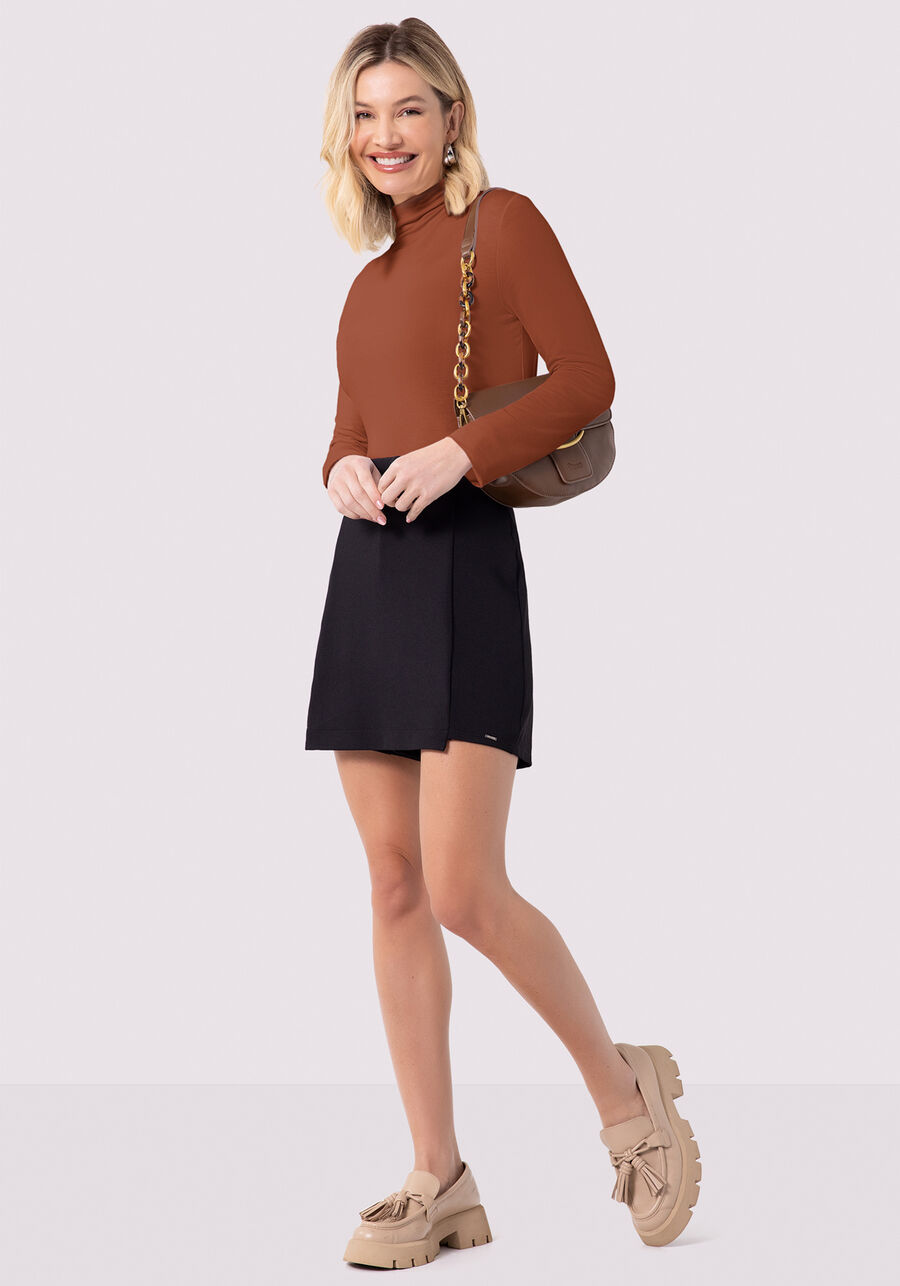 Blusa Básica Com Mangas Longas E Gola Alta Em Malha, . Blusa Básica Com Mangas Longas E Gola Alta Em Malha, , large.