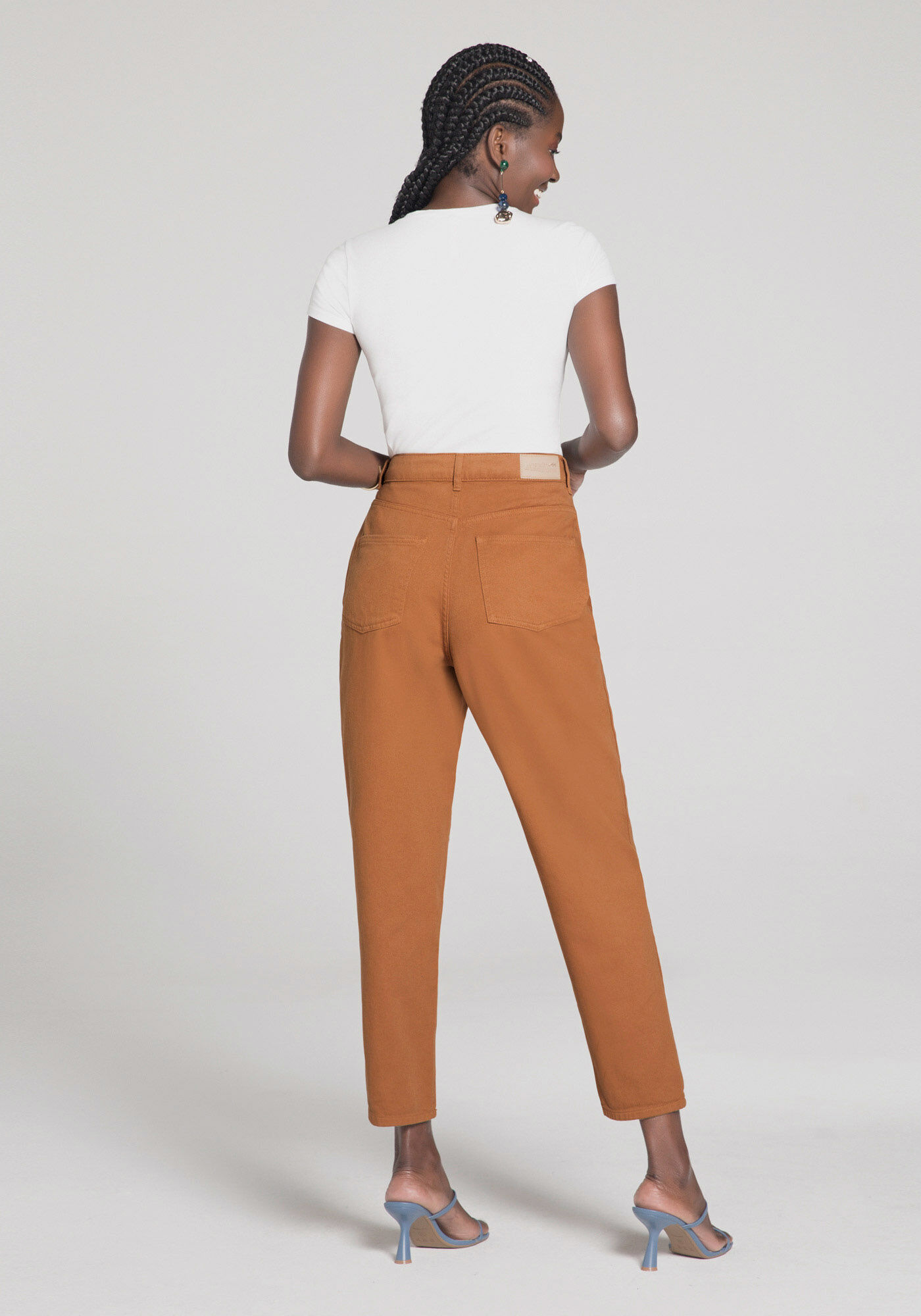 Calça cintura alta sarja new arrivals