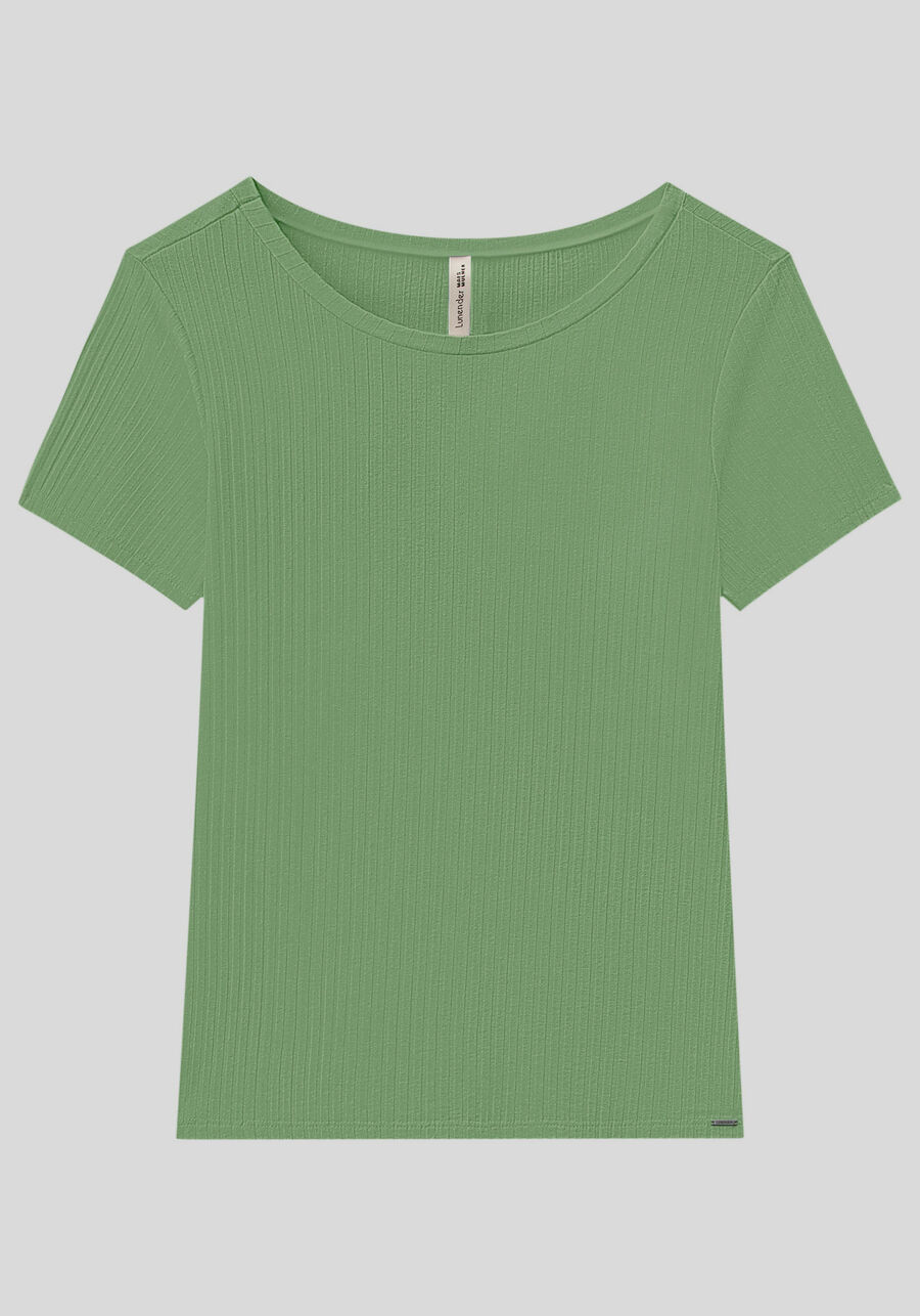Blusa De Mangas Curtas Em Malha Canelada De Viscose, . Blusa De Mangas Curtas Em Malha Canelada De Viscose, , large.
