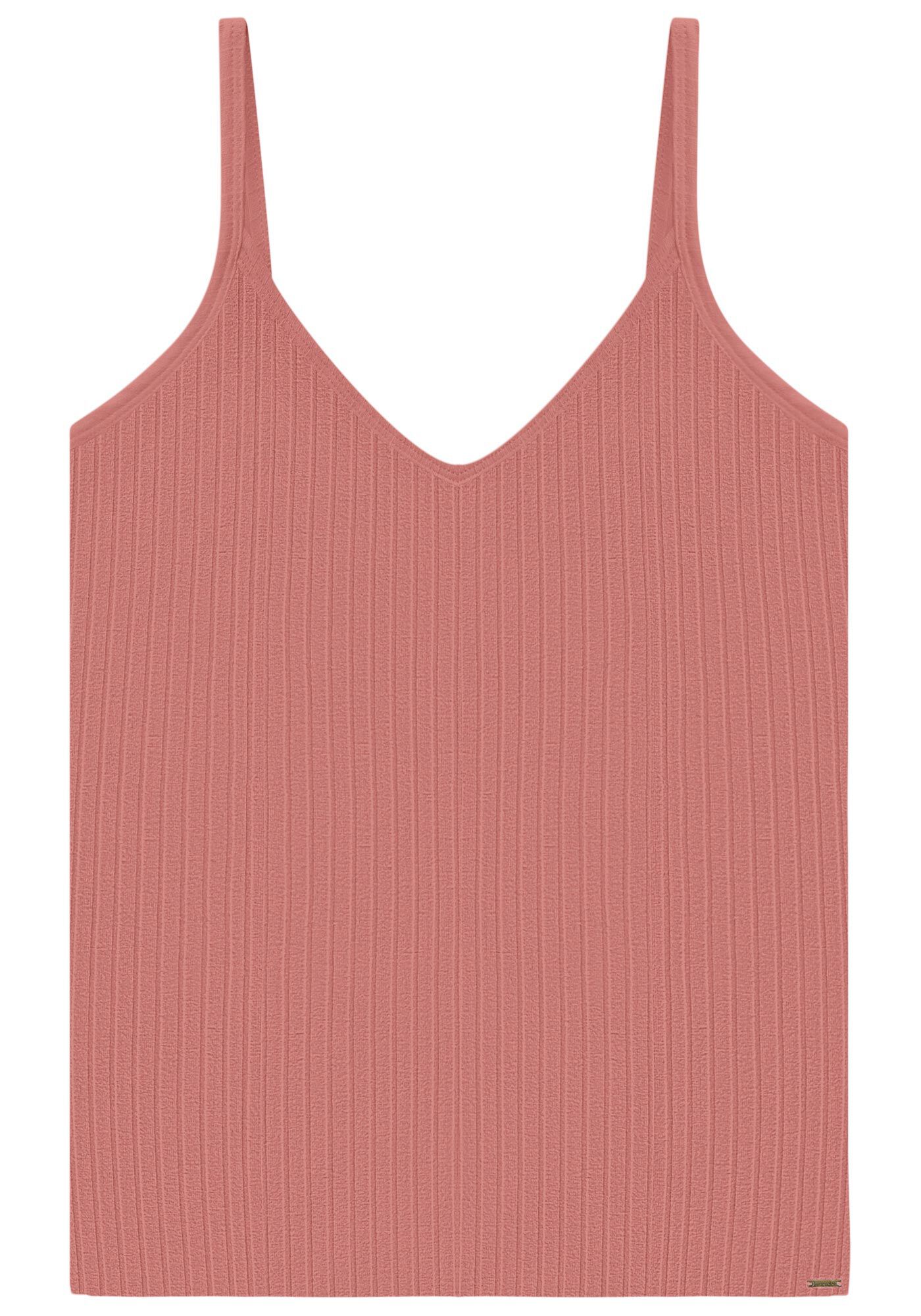 Blusa Regata B&aacute;sica De Al&ccedil;as Finas Em Malha Canelada, , large.