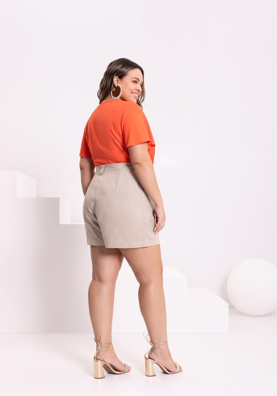 Blusa De Mangas Curtas Gola Redonda Em Viscose Responsável, VERMELHO CEREJA. Blusa De Mangas Curtas Gola Redonda Em Viscose Responsável, VERMELHO CEREJA, large.