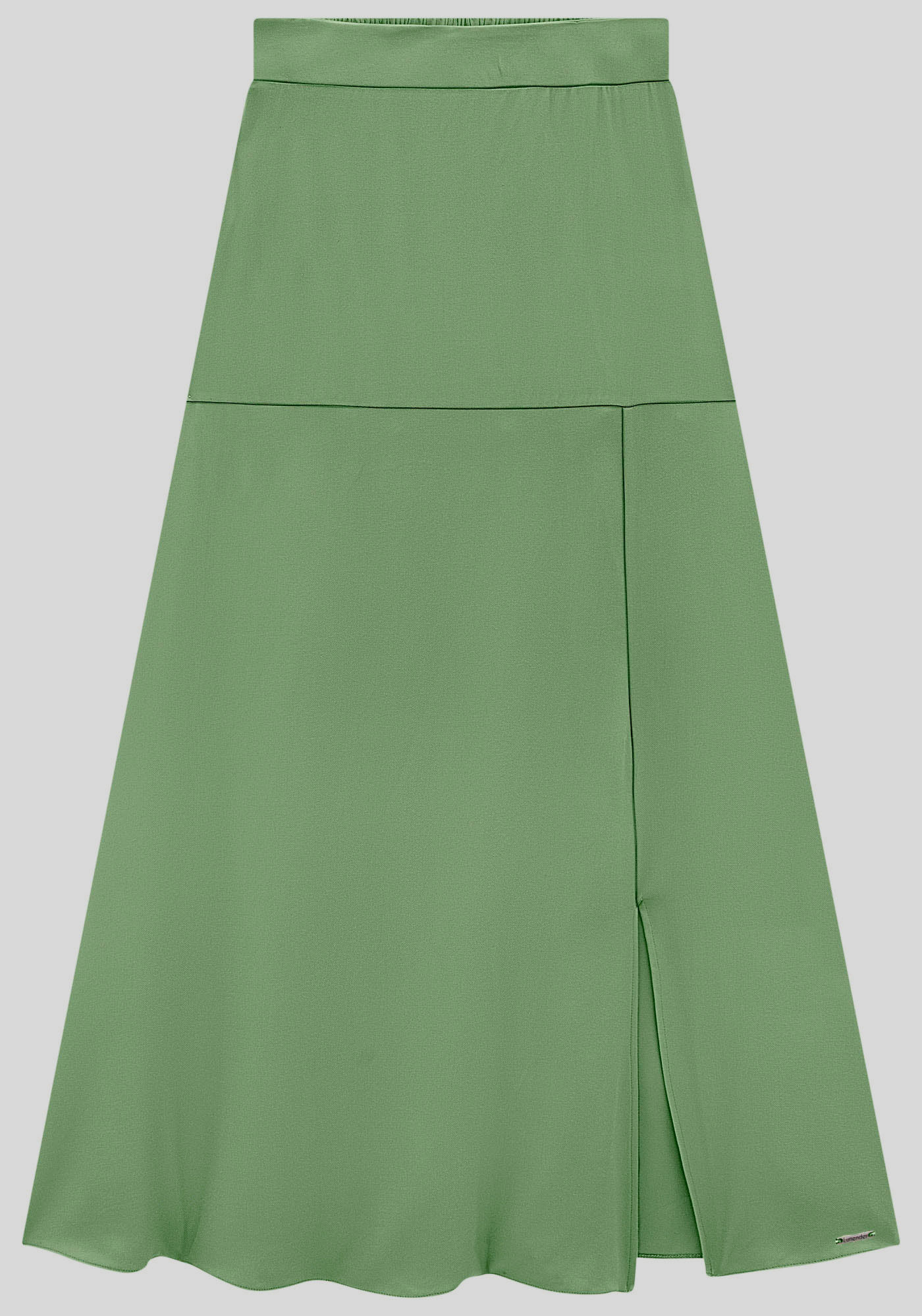 Saia Midi em Viscose com Fenda, , large.