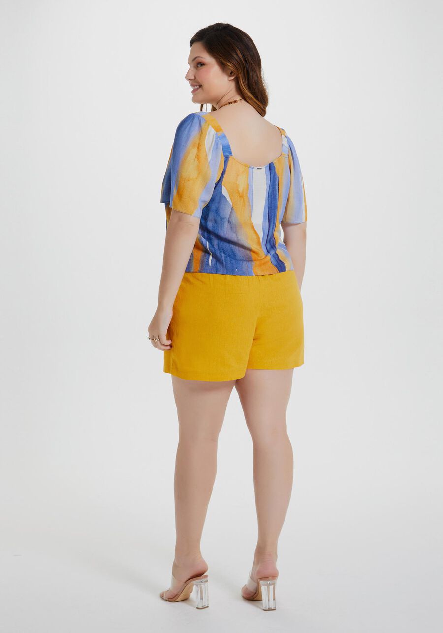 Blusa Plus Size em Viscose com Decote Quadrado, , large.