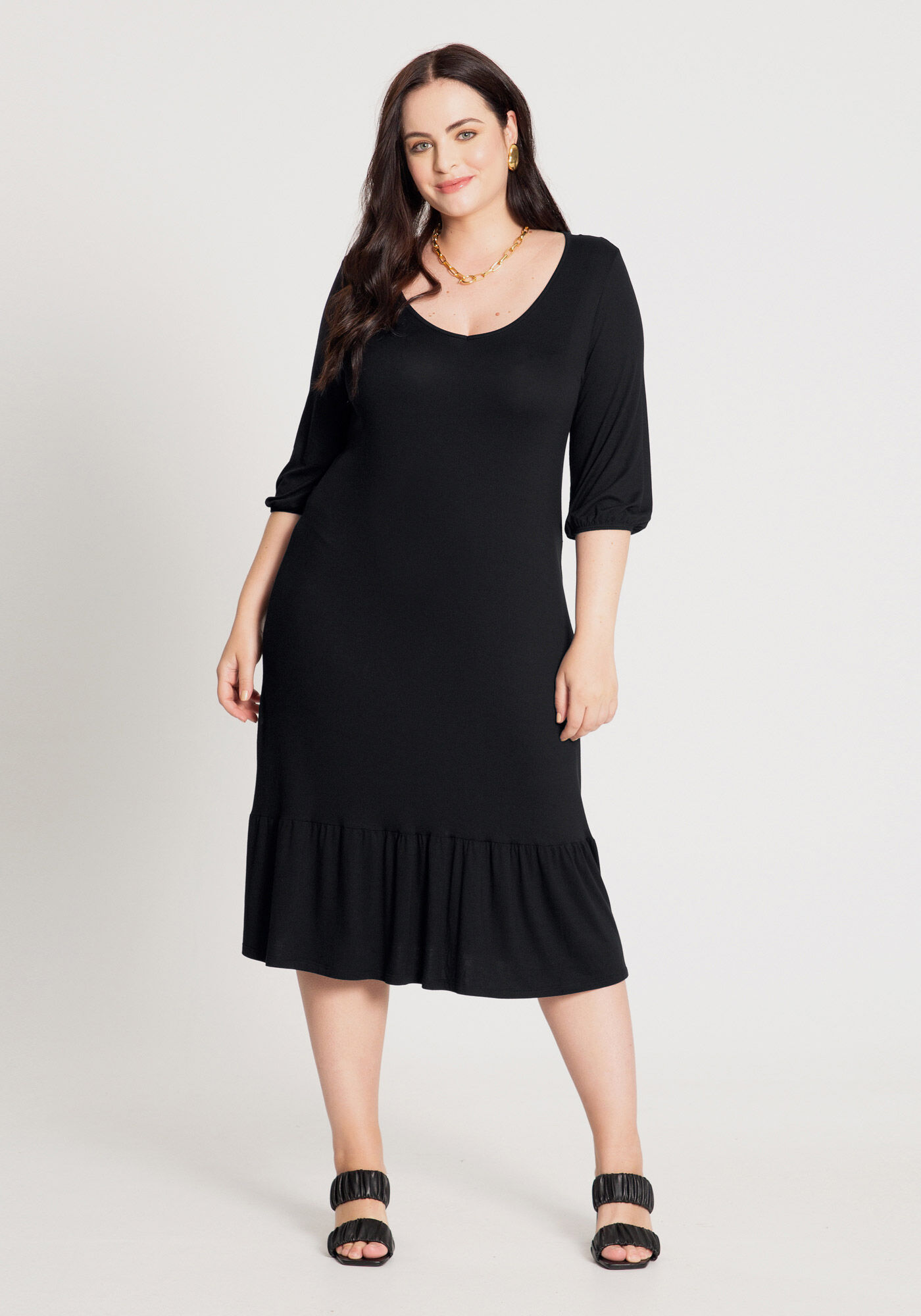 Vestido de malha com hot sale cinto