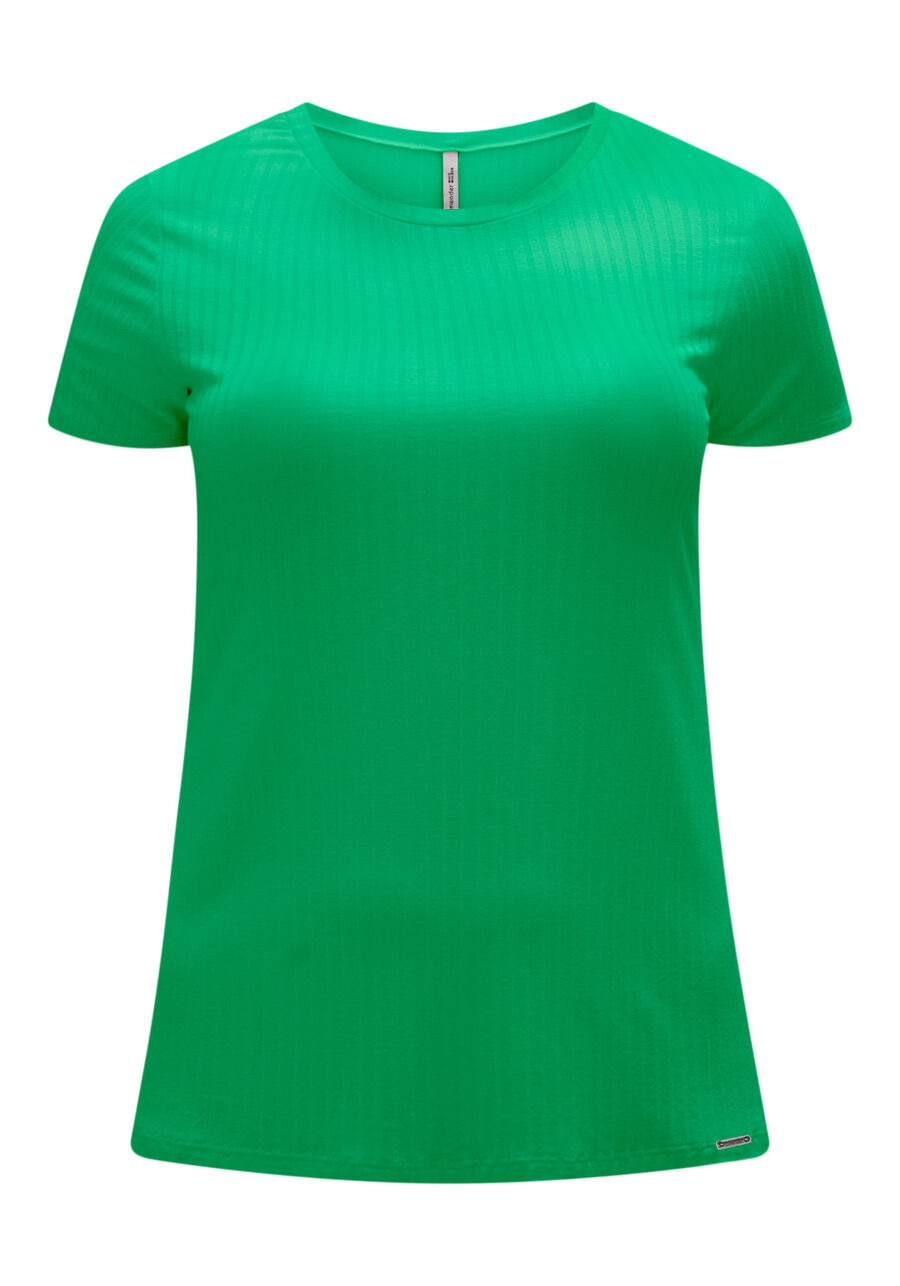 Blusa De Mangas Curtas Em Malha Canelada De Viscose, . Blusa De Mangas Curtas Em Malha Canelada De Viscose, , large.