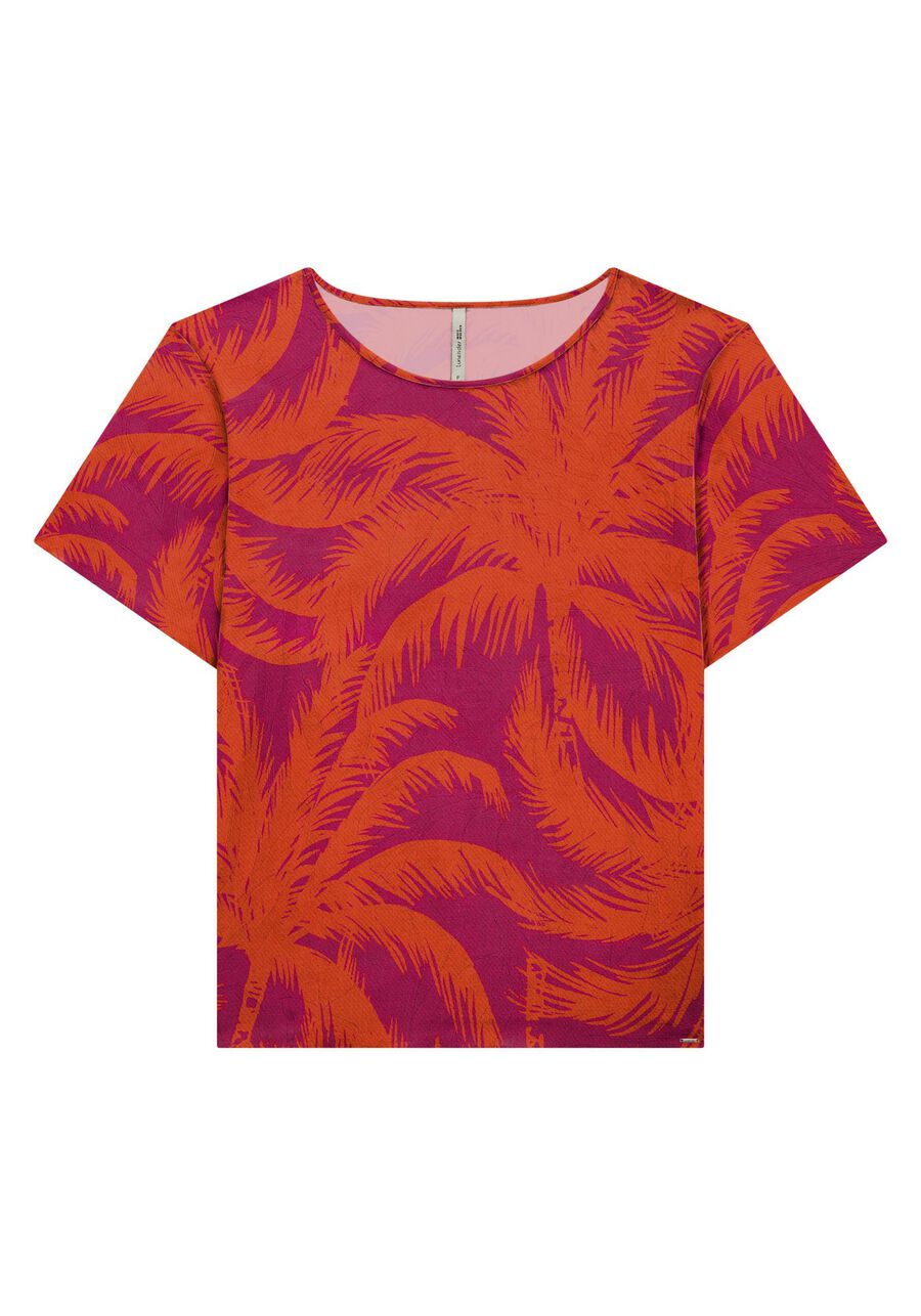Blusa Manga Curta Plus Size em Viscose Estampada, . Blusa Manga Curta Plus Size em Viscose Estampada, , large.