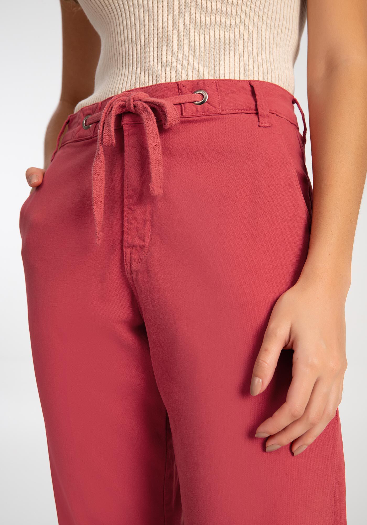 Cal&ccedil;a Sarja Jogging com Cadar&ccedil;o, VERMELHO POMME, large.