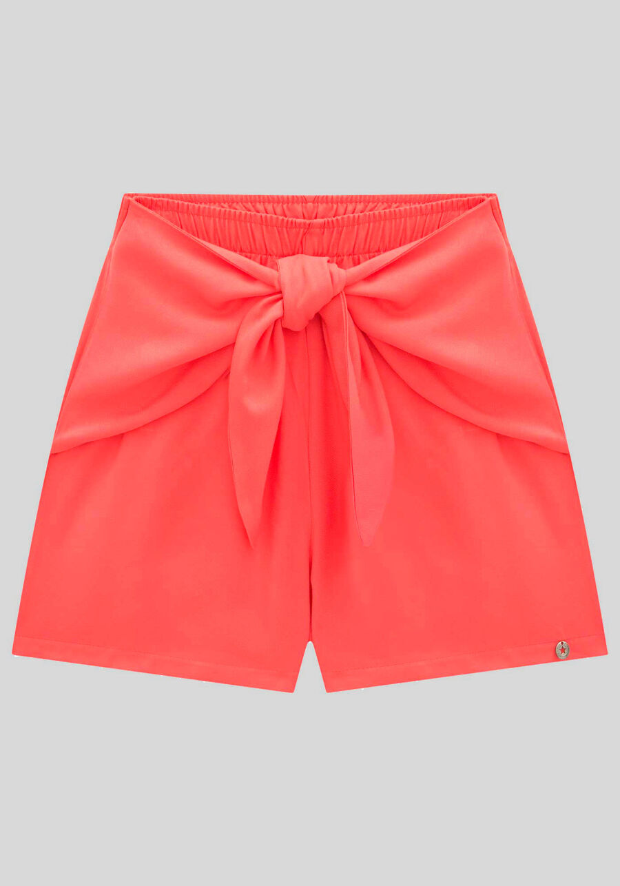 Shorts Juvenil em Viscose com Amarração Laço, . Shorts Juvenil em Viscose com Amarração Laço, , large.