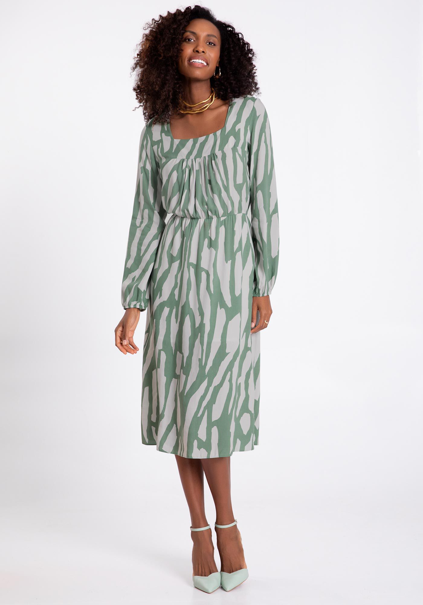 Vestido hot sale estampa animal