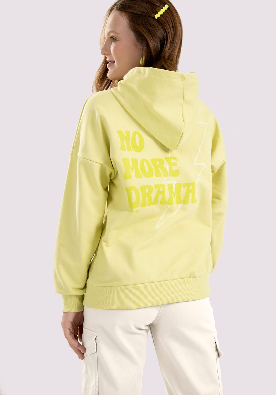 Blusão Alongado Juvenil com Estampa Costas, AMARELO VERSO. Blusão Alongado Juvenil com Estampa Costas, AMARELO VERSO, large.