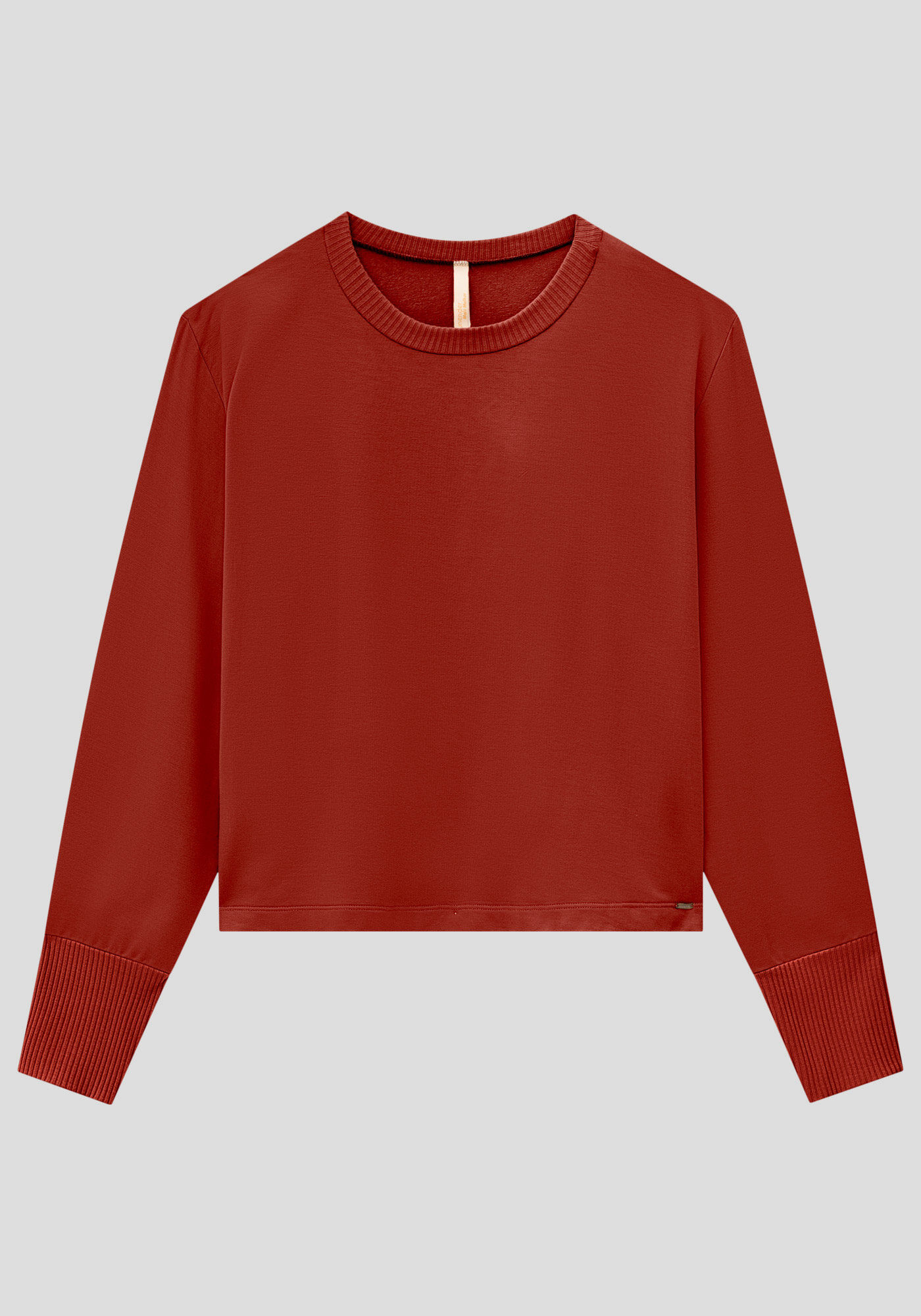 Blusa Plus Size em Moletom com Mangas Longas, , large.