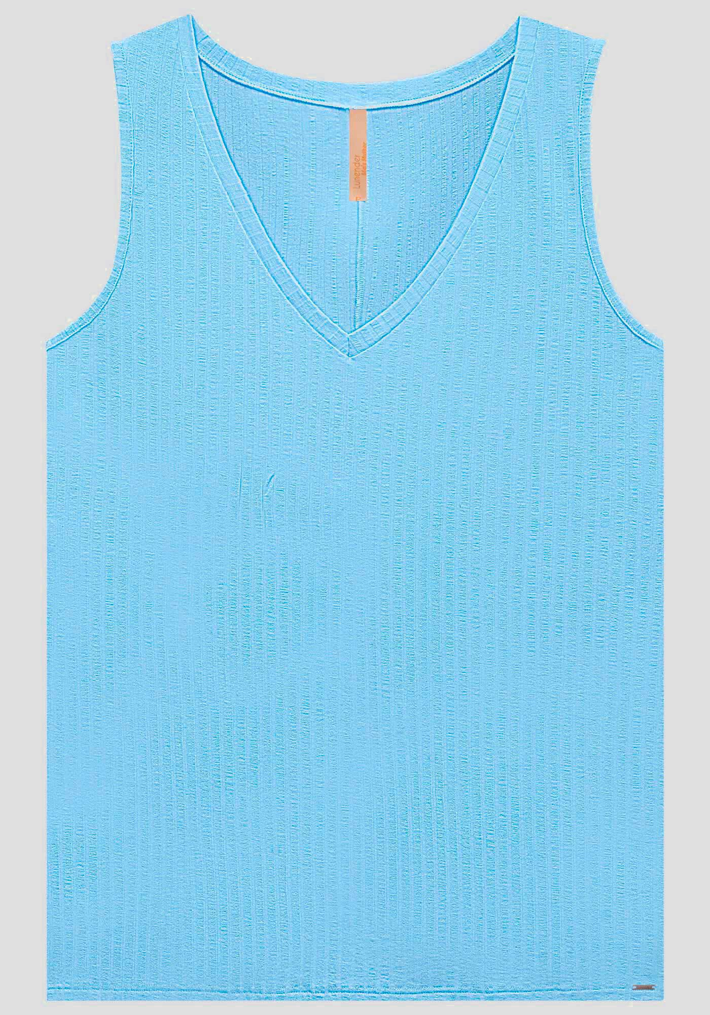 Blusa Regata Canelada De Al&ccedil;as Largas Em Malha De Viscose, , large.