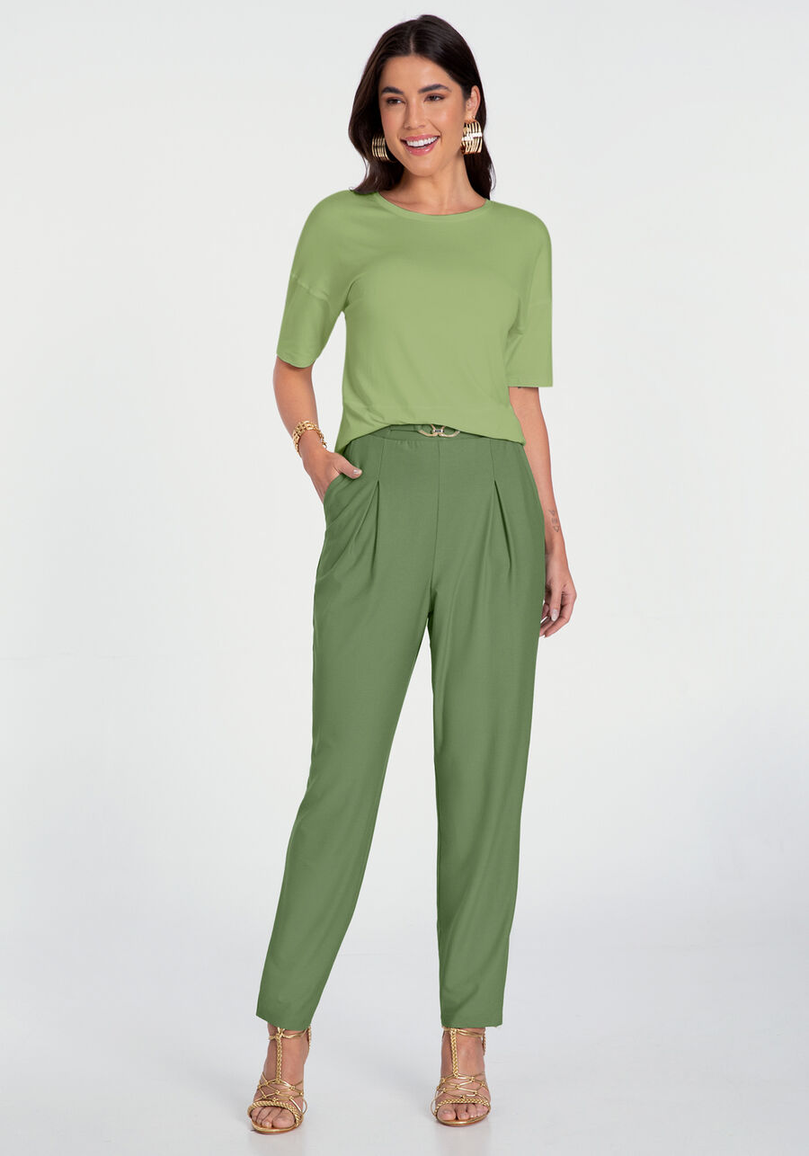 Blusa em Malha Viscose com Recorte Barra, . Blusa em Malha Viscose com Recorte Barra, , large.